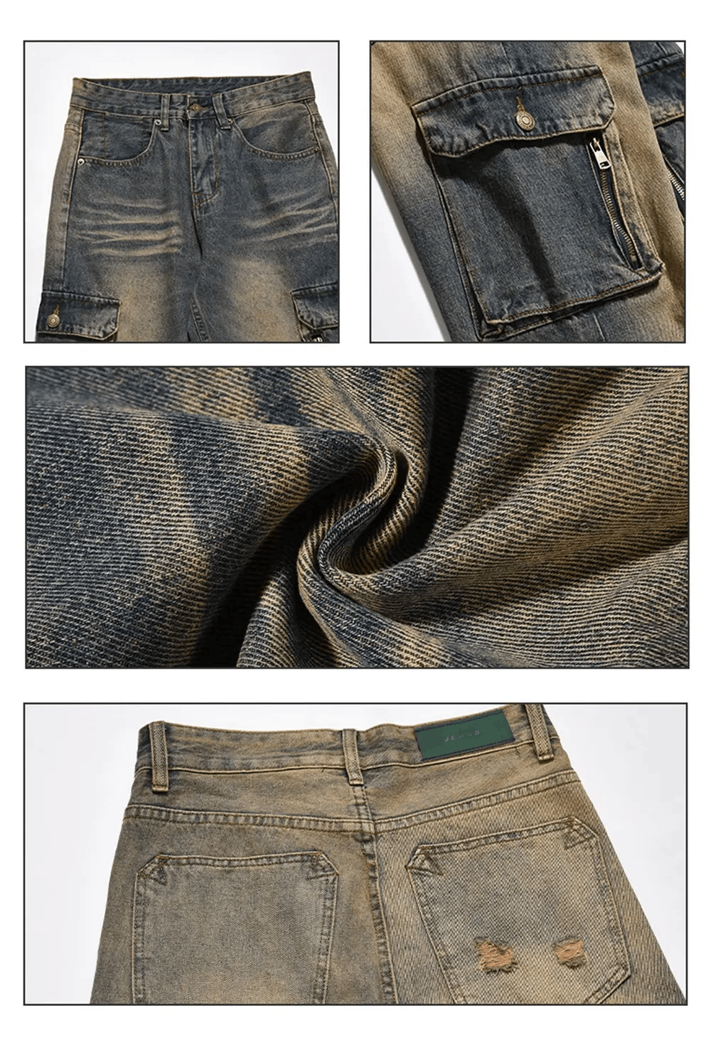 Japanese Brand × Vintage Mud Dyed Cargo Jeans Size US 32 / EU 48 - 8 Thumbnail