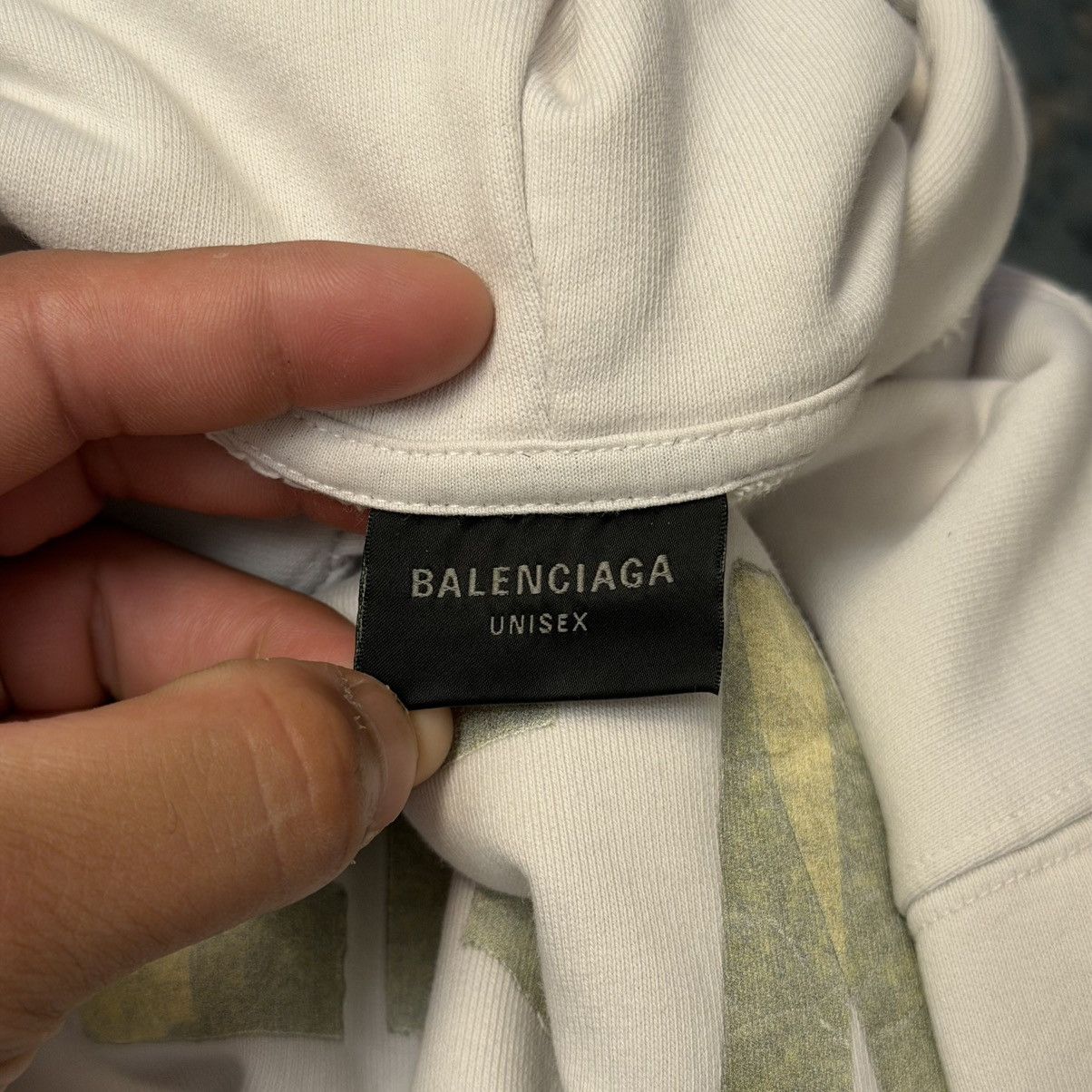 Balenciaga Balenciaga Distressed Tape Hoodie Size Medium Brand New Size US M / EU 48-50 / 2 - 5 Thumbnail