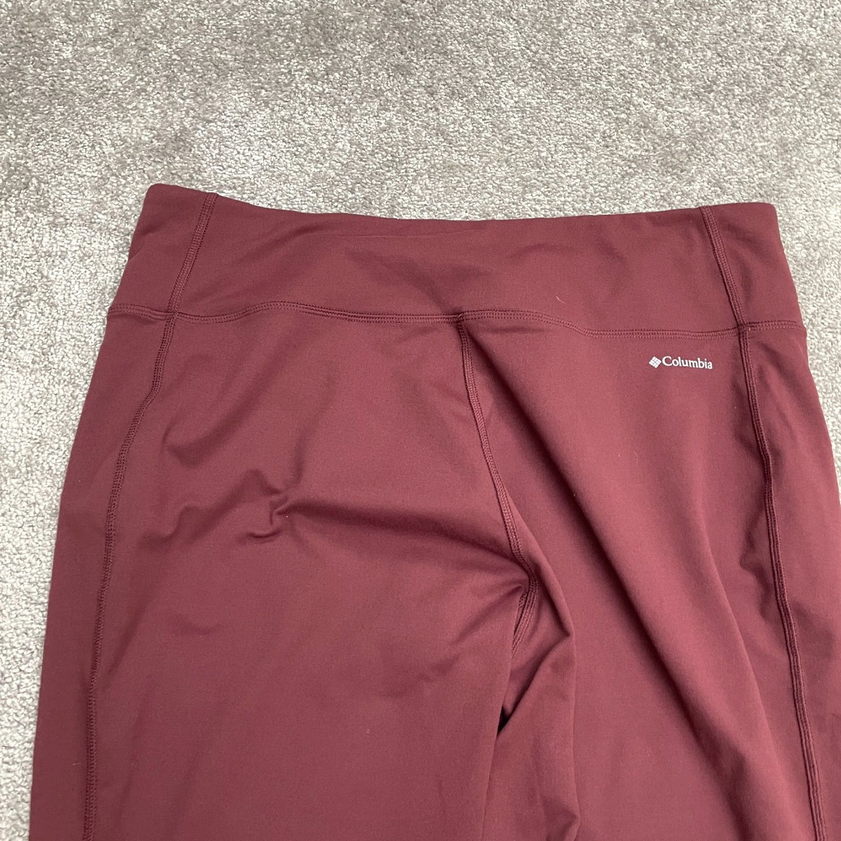Vintage Columbia Leggings Womens XXL Red Ankle Compression Athletic Yoga Gym Run 36x28 Tight Skinny Size 40" / US 18 - 3 Thumbnail