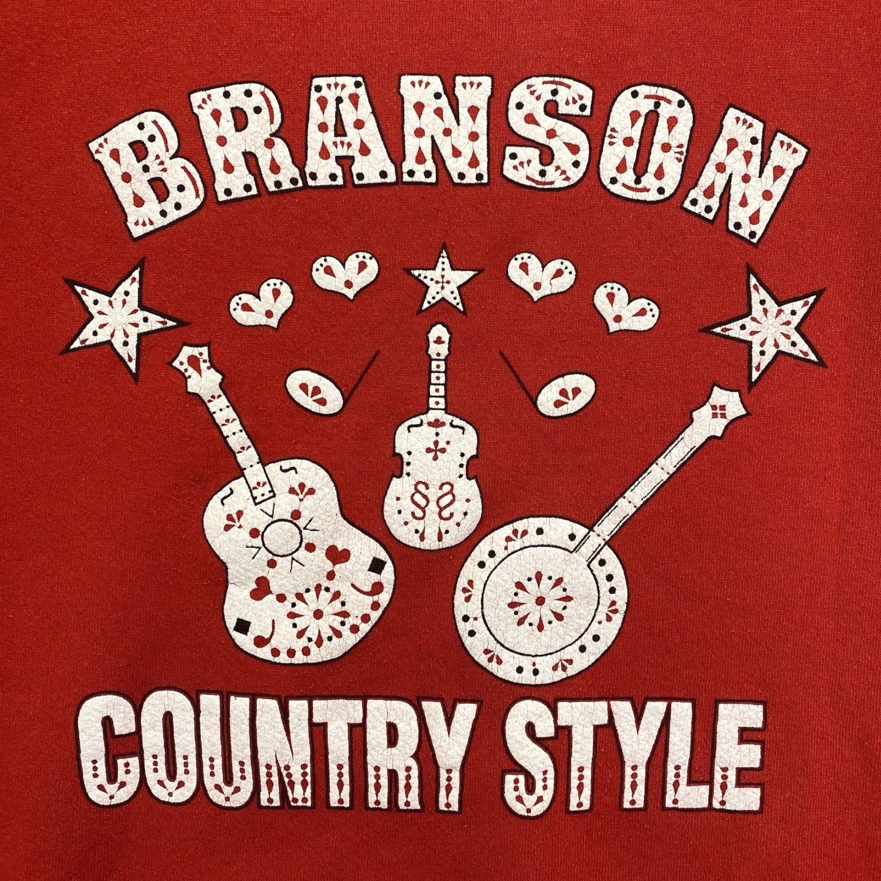 Vintage VINTAGE Branson Sweatshirt Red Adult Medium Crewneck Pullover USA Graphic Print 90s City Country Mens/Womens Size US M / EU 48-50 / 2 - 2 Thumbnail