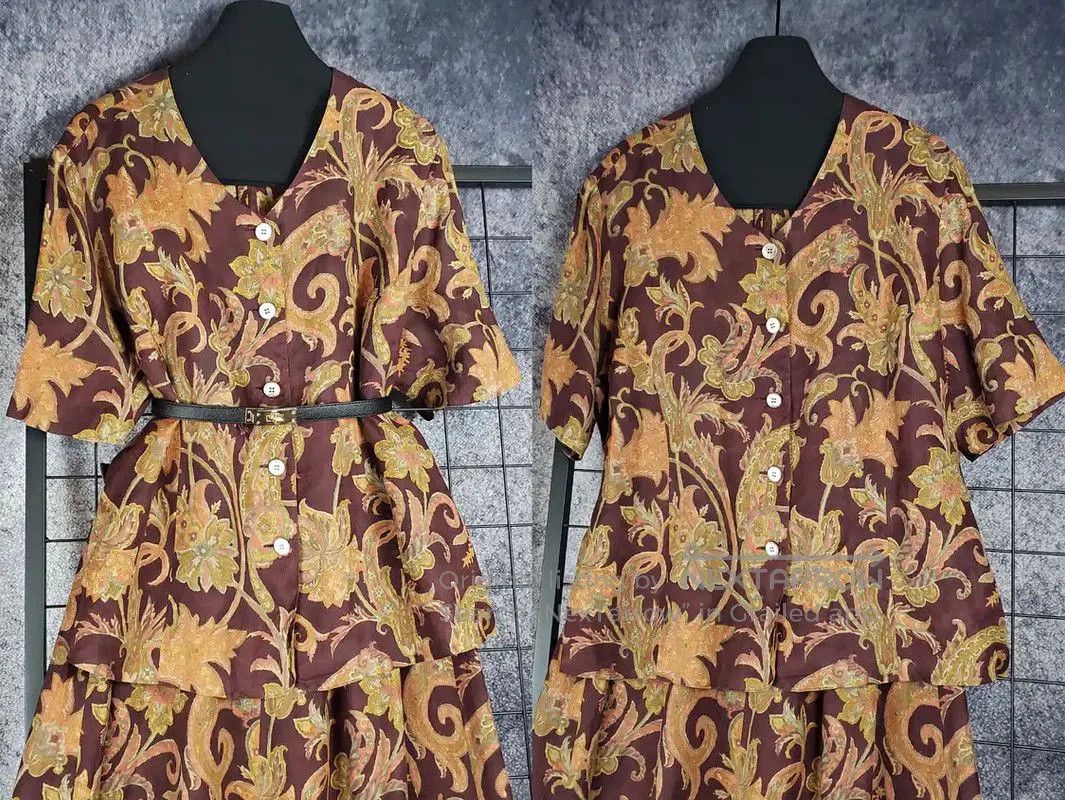 Burberry Burberry Summer Purple Floral Print Top. Size L / US 10 / IT 46 - 2 Thumbnail
