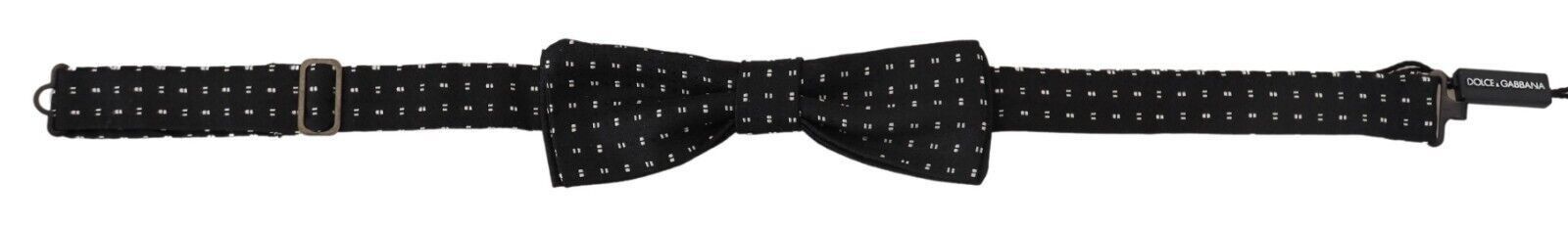 Dolce & Gabbana Elegant Black Silk Bow Men's Tie Size ONE SIZE - 1 Thumbnail
