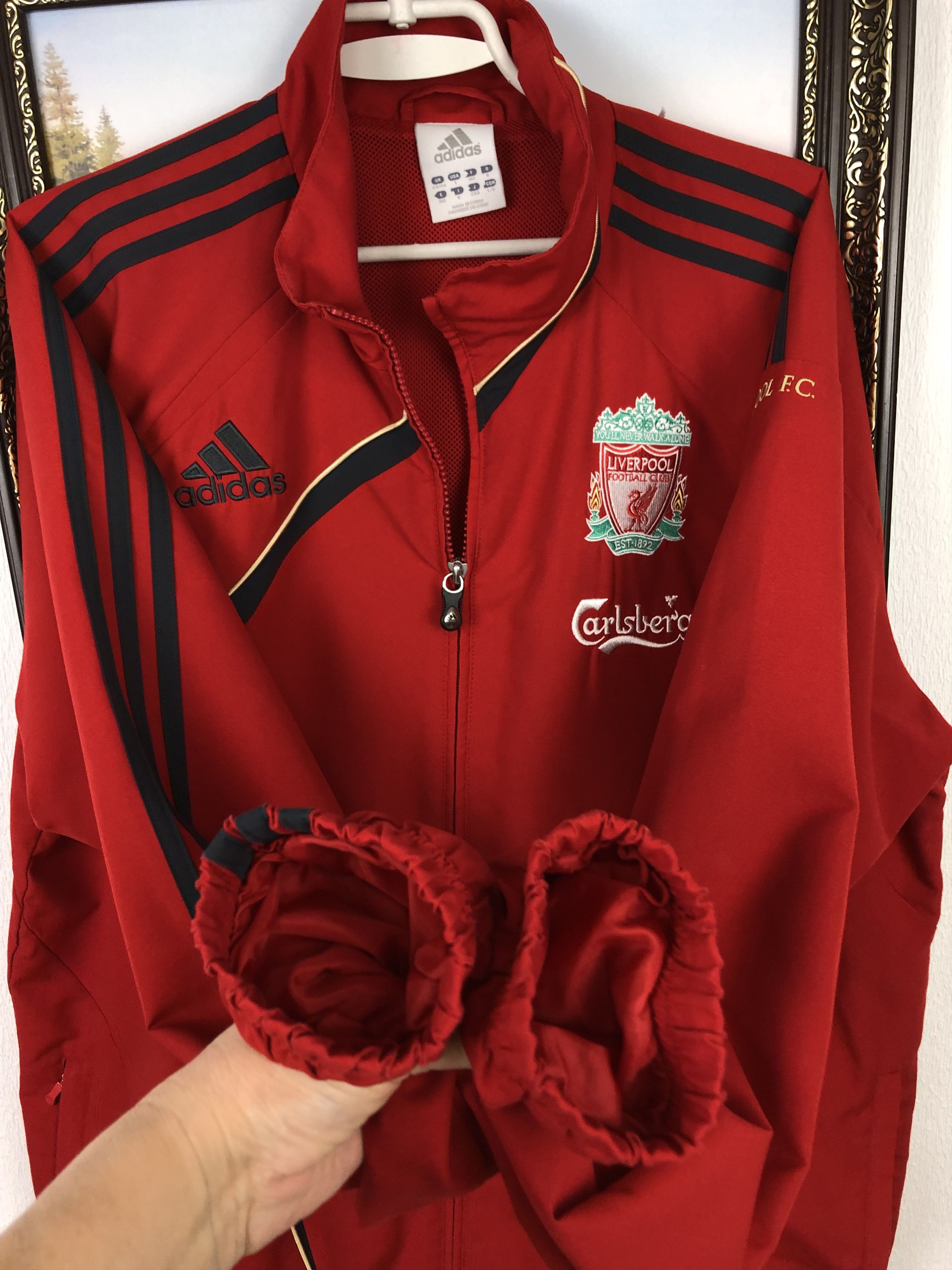 Adidas Vintage Adidas Liverpool Football Jacket Soccer Track Top Size US L / EU 52-54 / 3 - 7 Thumbnail