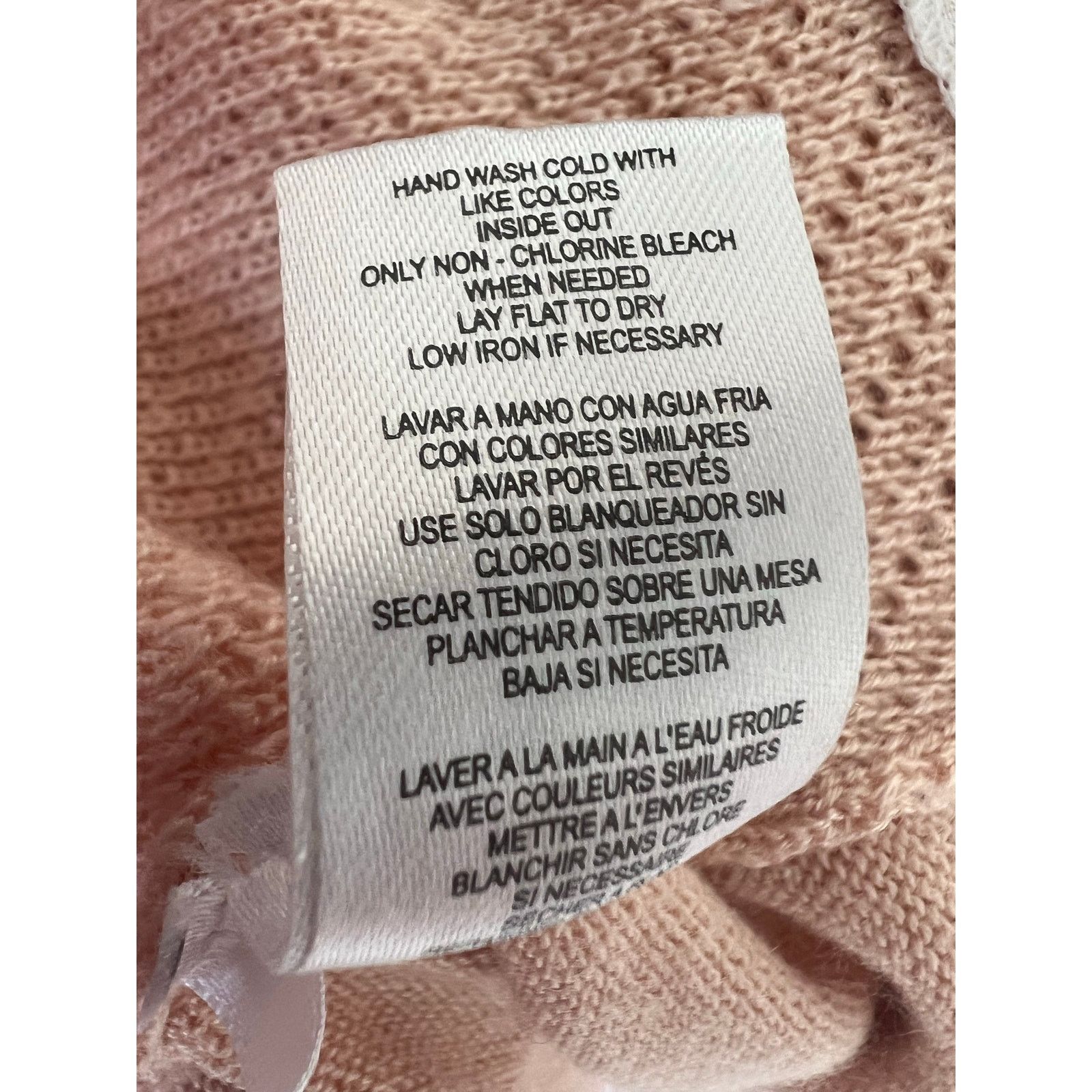 Calvin Klein Calvin Klein Peach Chevron Layered Knit Sweater Medium Size M / US 6-8 / IT 42-44 - 9 Thumbnail