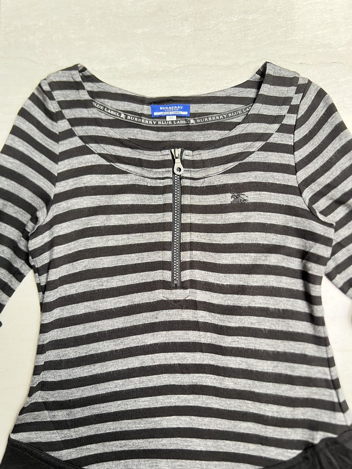 Burberry BURBERRY Striped Midi Dress Size XS / US 0-2 / IT 36-38 - 13 Thumbnail