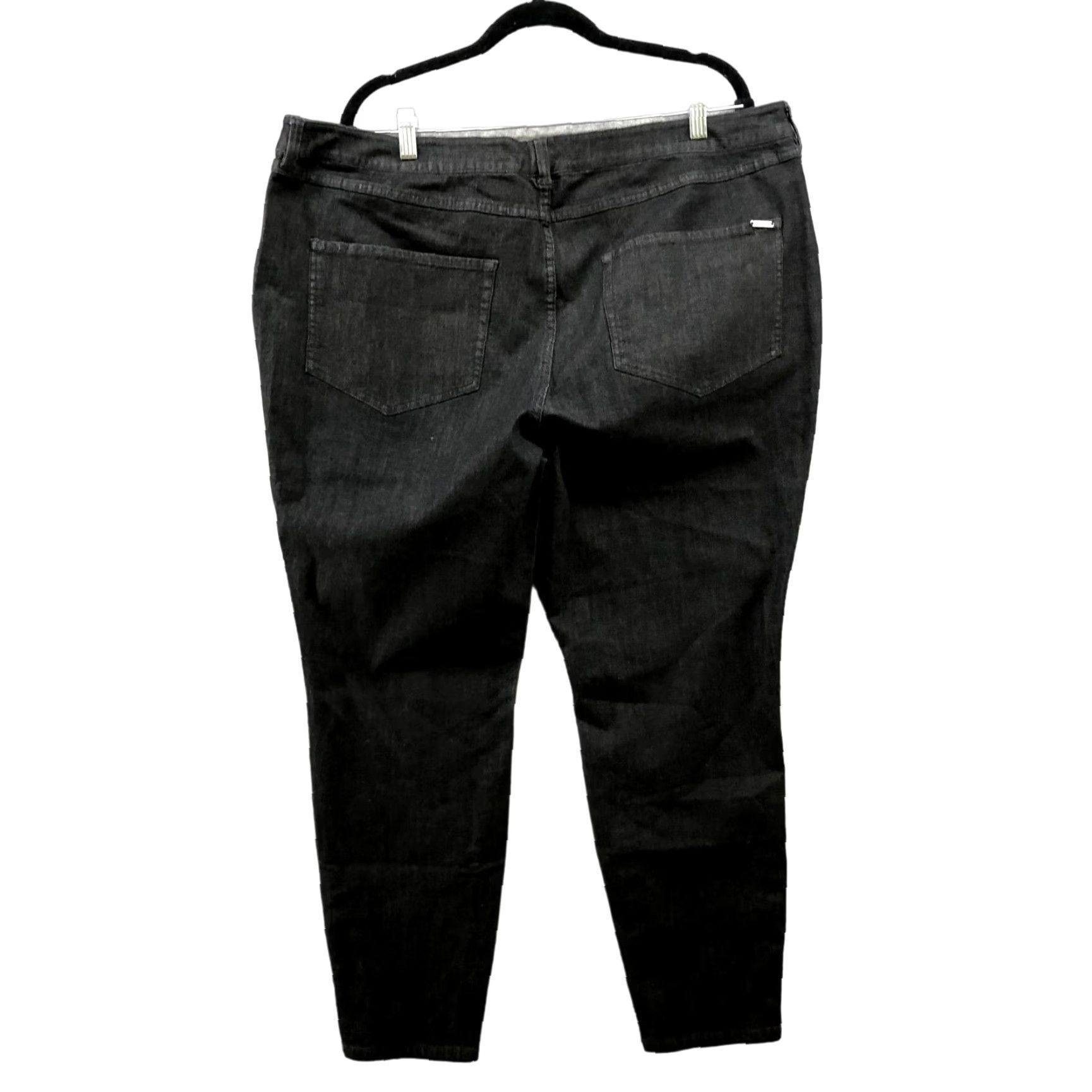 Vintage G.I.L.I. Skinny Jeans 22W Black Stretch Zip Ankle High Rise Womens Size 40" / US 18 - 2 Thumbnail