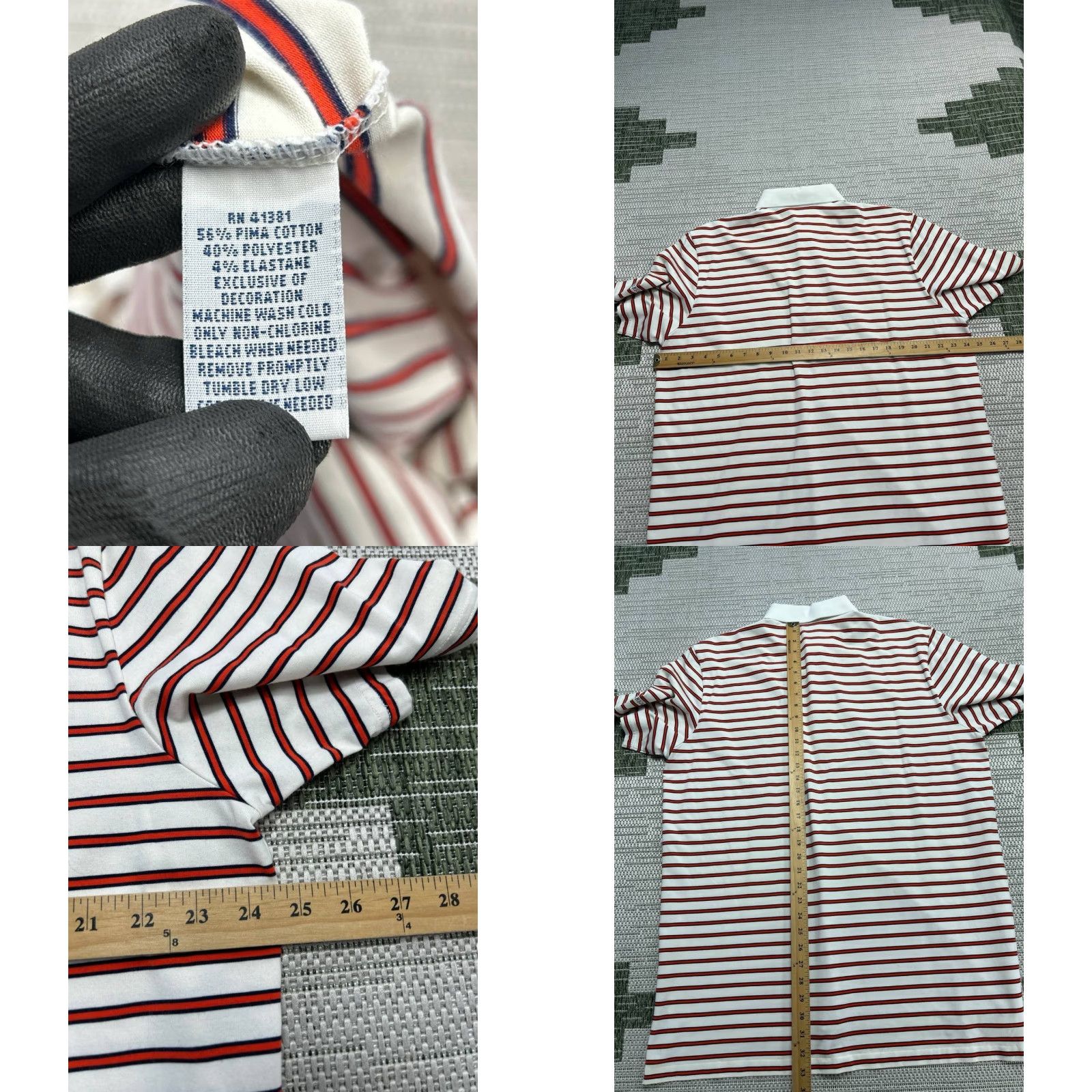 Polo Ralph Lauren Polo Ralph Lauren Polo Golf Shirt Mens XL Red White Cotton Knit Logo Golf Size US XL / EU 56 / 4 - 8 Thumbnail