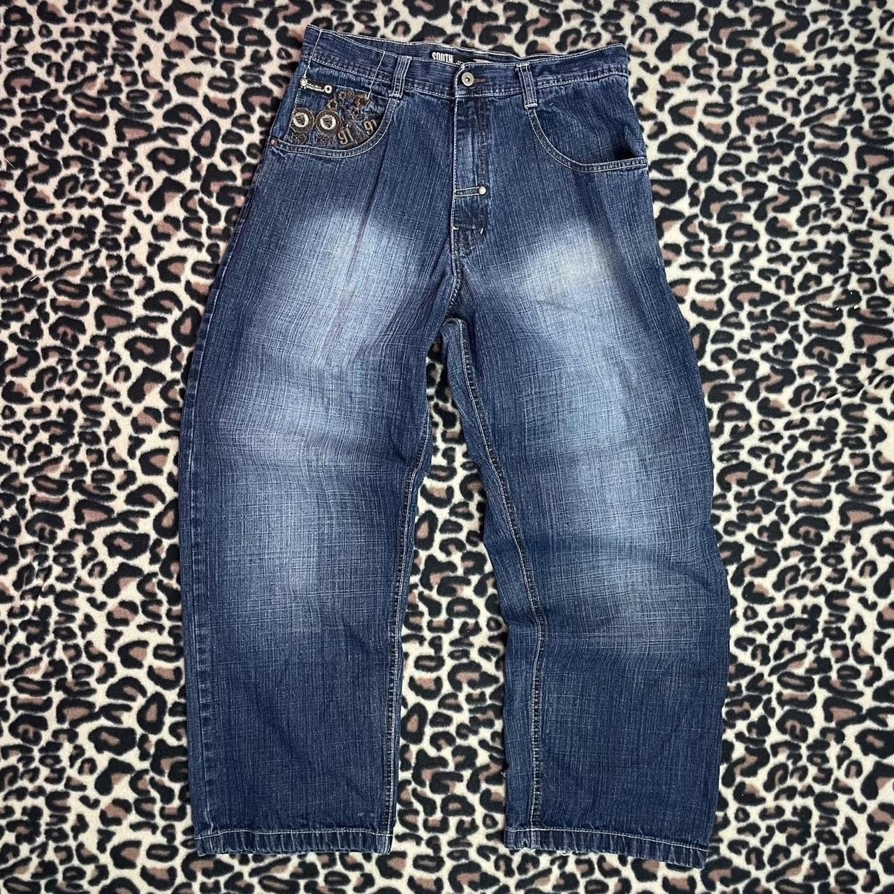 Southpole Baggy wide-leg Southpole dark wash denim jeans Size US 34 / EU 50 - 2 Thumbnail