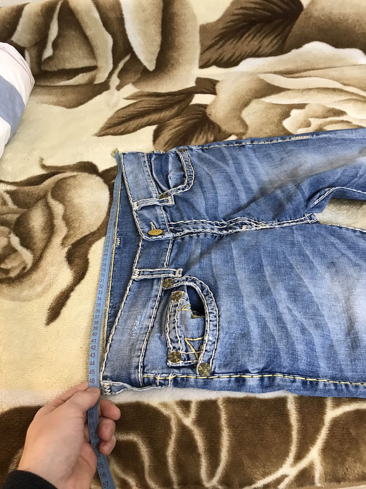 Japanese Brand 🔥 True Religion Rocco Relaxed Skinny Pants Jeans Y2K Logo Size US 34 / EU 50 - 10 Thumbnail