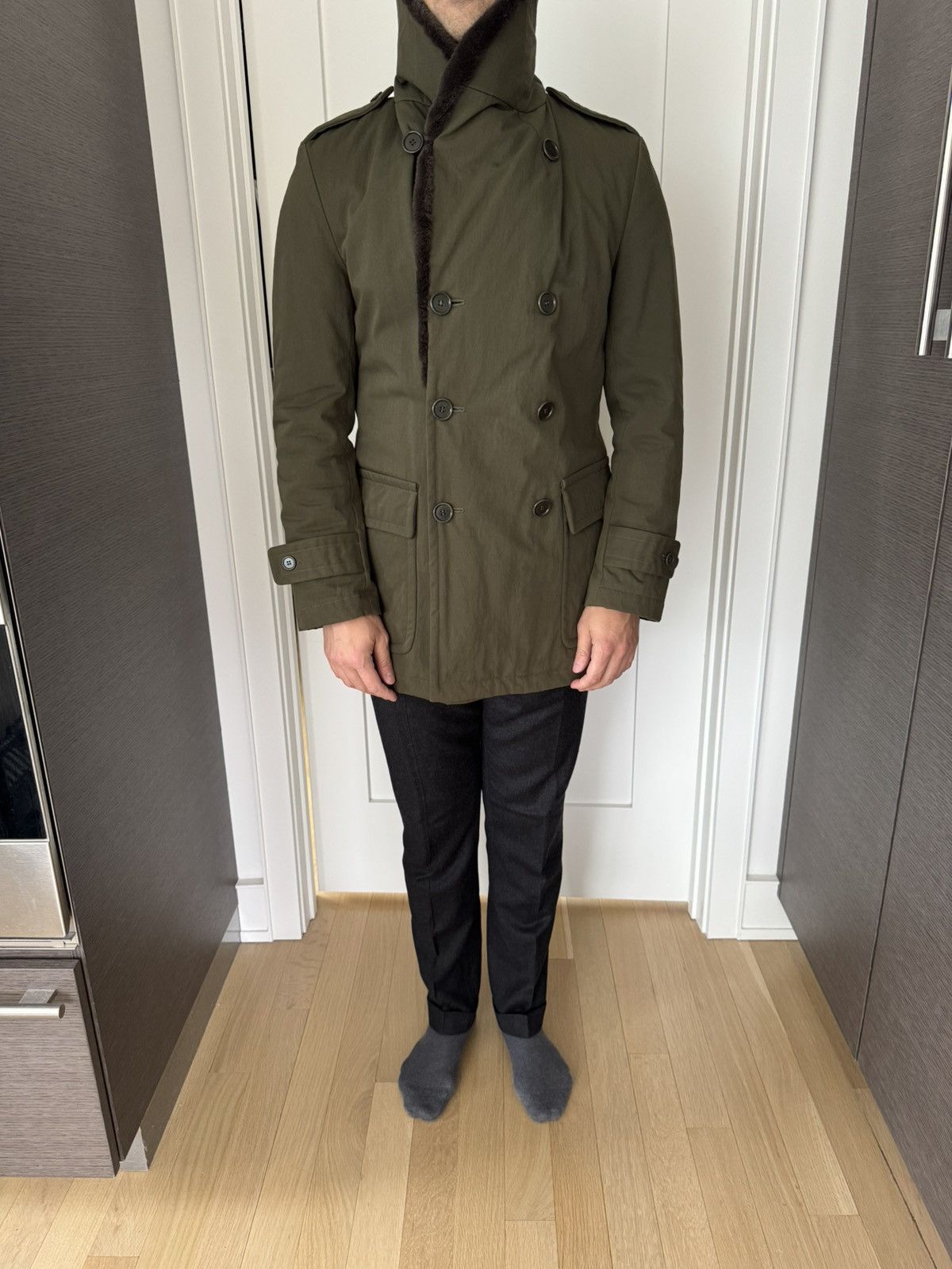 Aspesi Military inspired peacoat with fur Size US M / EU 48-50 / 2 - 22 Thumbnail