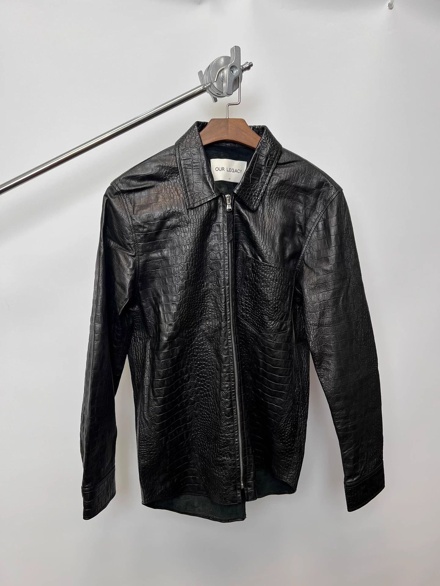 Our Legacy Our Legacy Croc Embossed Leather Jacket Size 44 Size US S / EU 44-46 / 1 - 2 Thumbnail