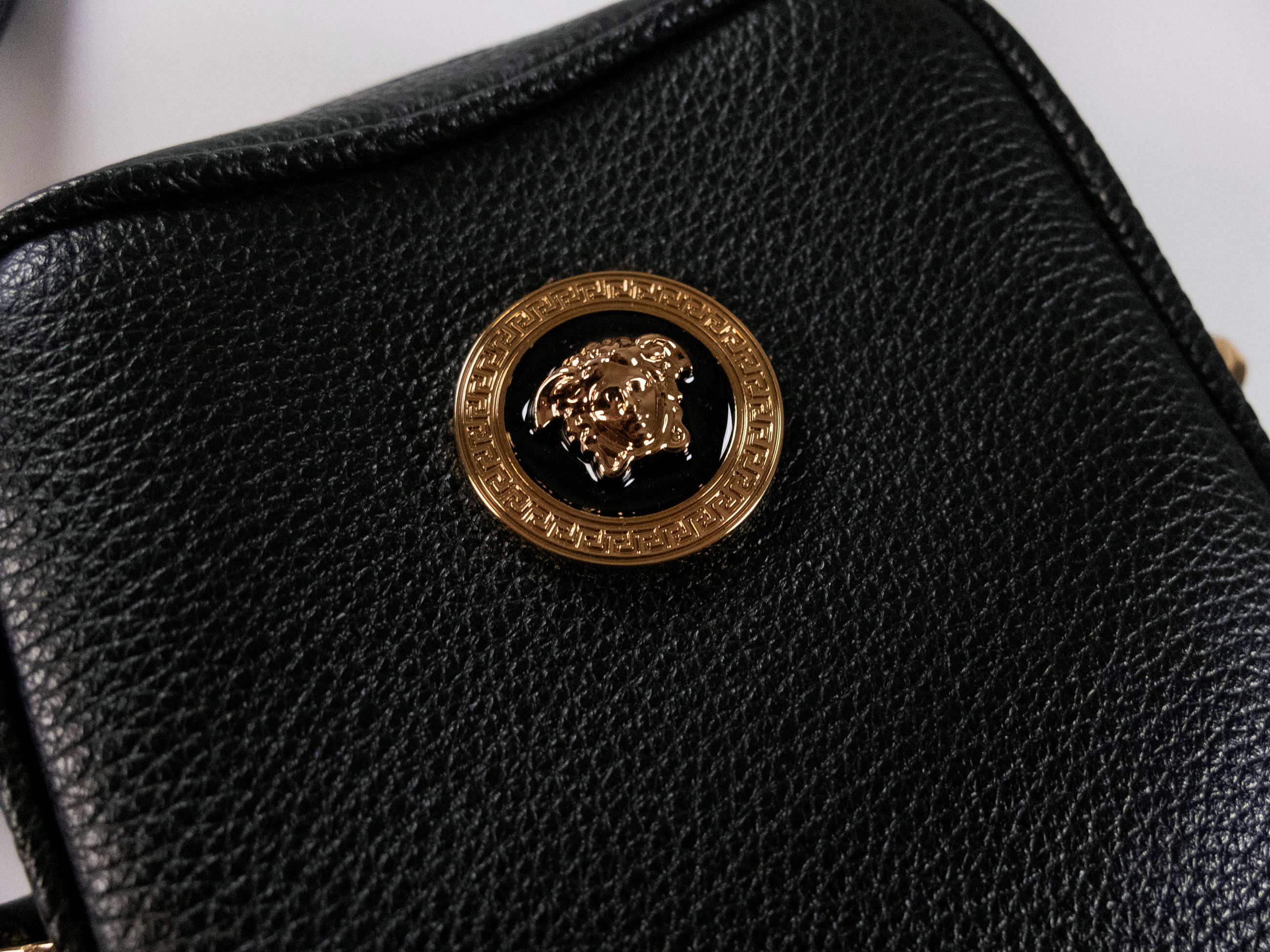 Versace VERSACE La Medusa black leather mini crossbody bag Size ONE SIZE - 6 Thumbnail