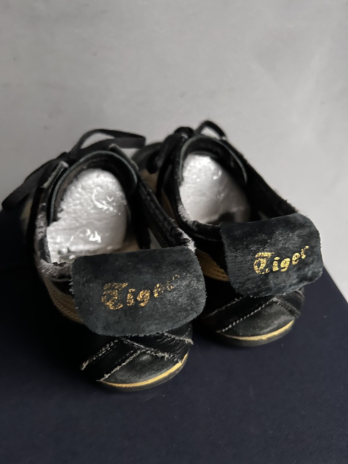 Asics tiger onitsuka black leather shoes kill bill y2k