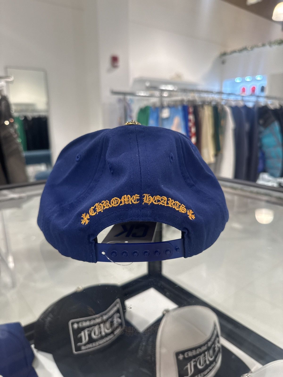 Chrome Hearts Chrome Hearts CH Cobalt/Orange 5 Panel Hat Size ONE SIZE - 2 Thumbnail