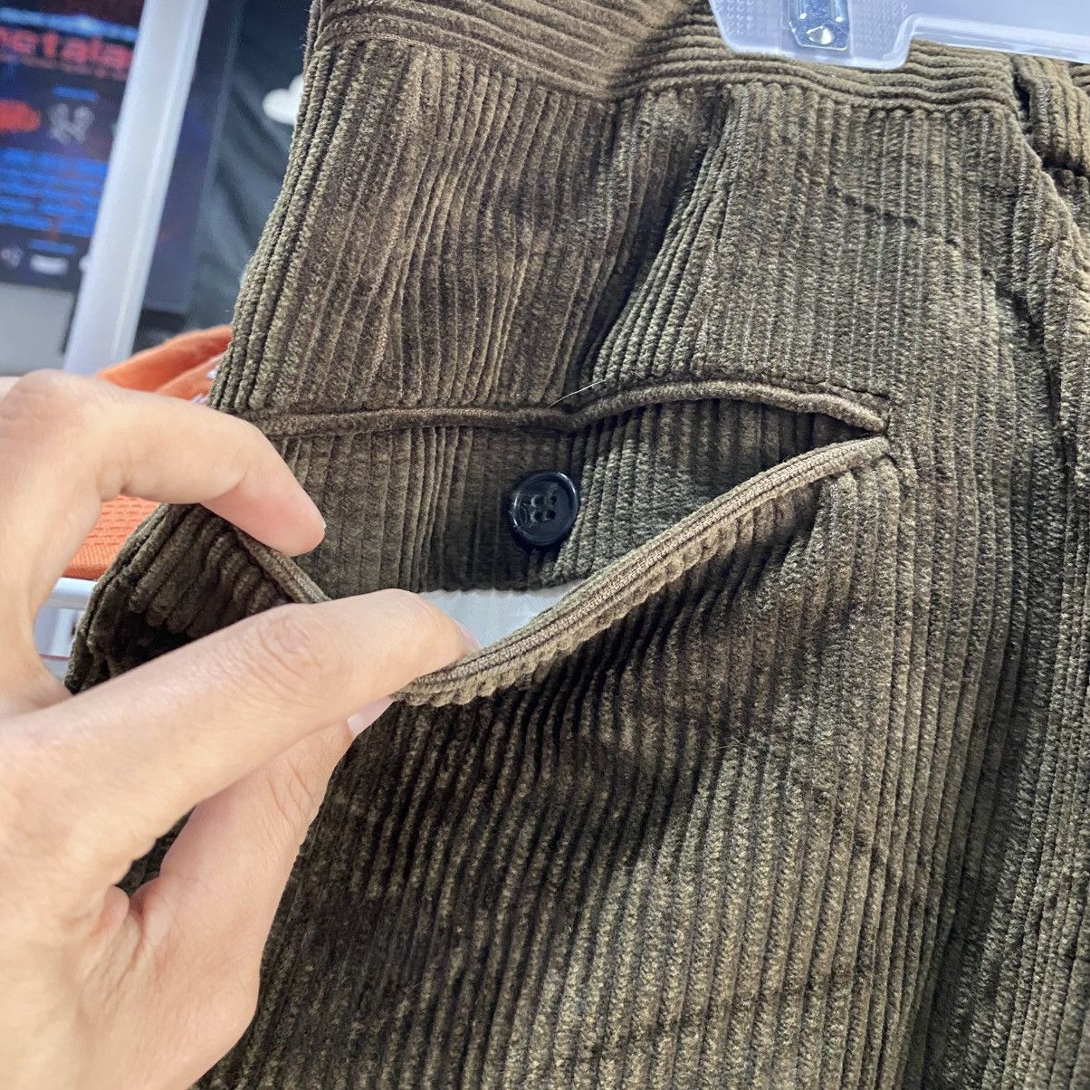 Fendi × Vintage VINTAGE RARE‼️Fendi Corduroy Pants Olive Green Size US 31 - 7 Thumbnail