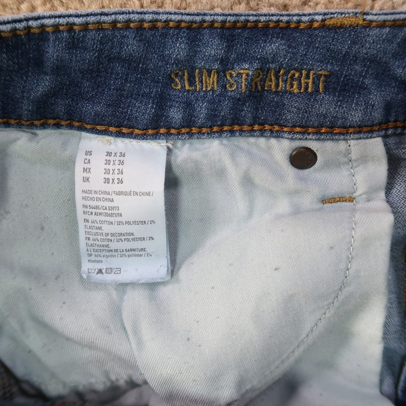 American Eagle Outfitters **American Eagle Men’s Slim Fit Blue Denim Straight Jeans 30x36** User: American Eagle Men’s Slim Fit Blue Denim Straight Jeans 30x36 Size US 30 / EU 46 - 5 Thumbnail