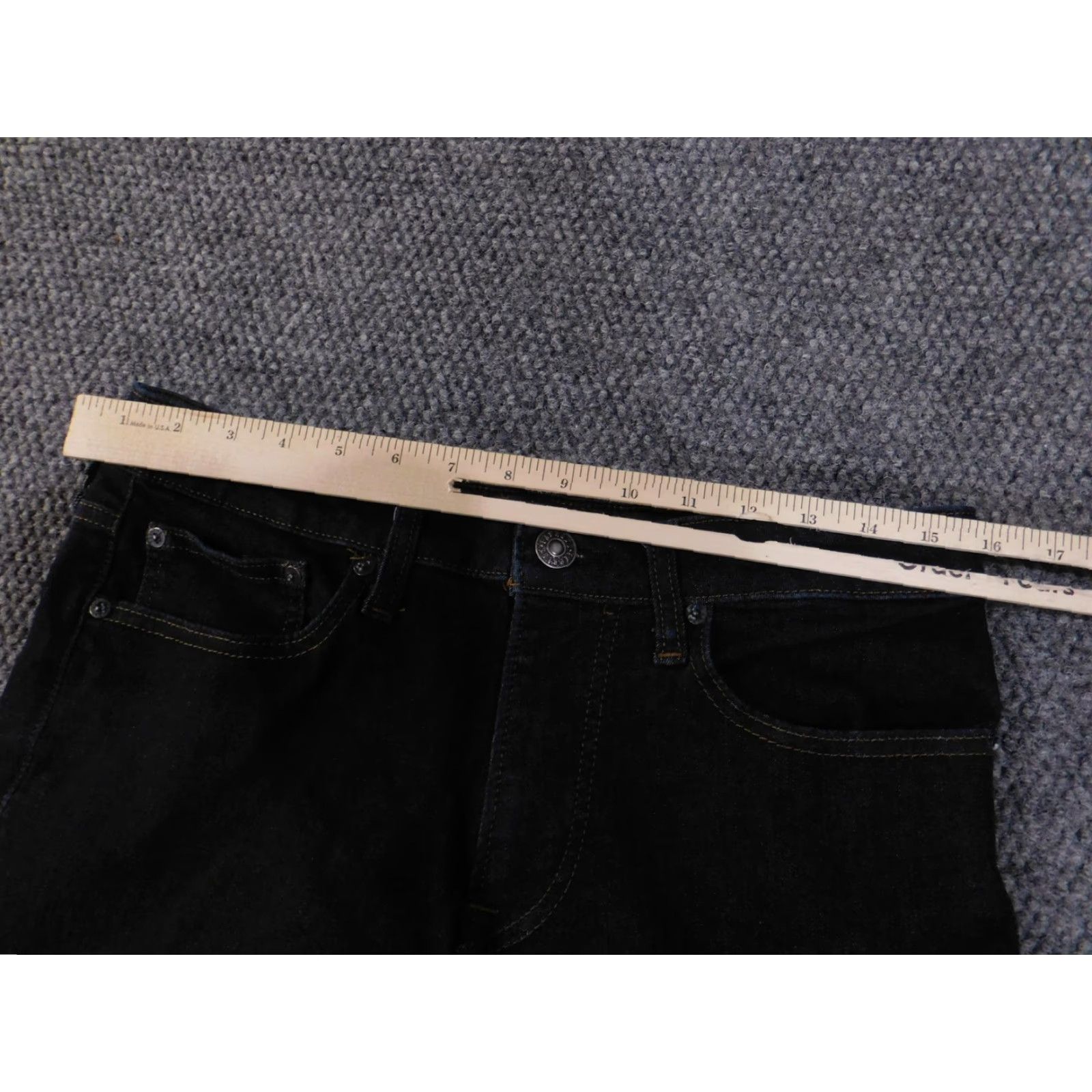 Express VINTAGE Express Jeans Mens 31x34 Black Slim Fit Stretch Denim Pants Dark Wash Classic Size US 31 - 4 Thumbnail