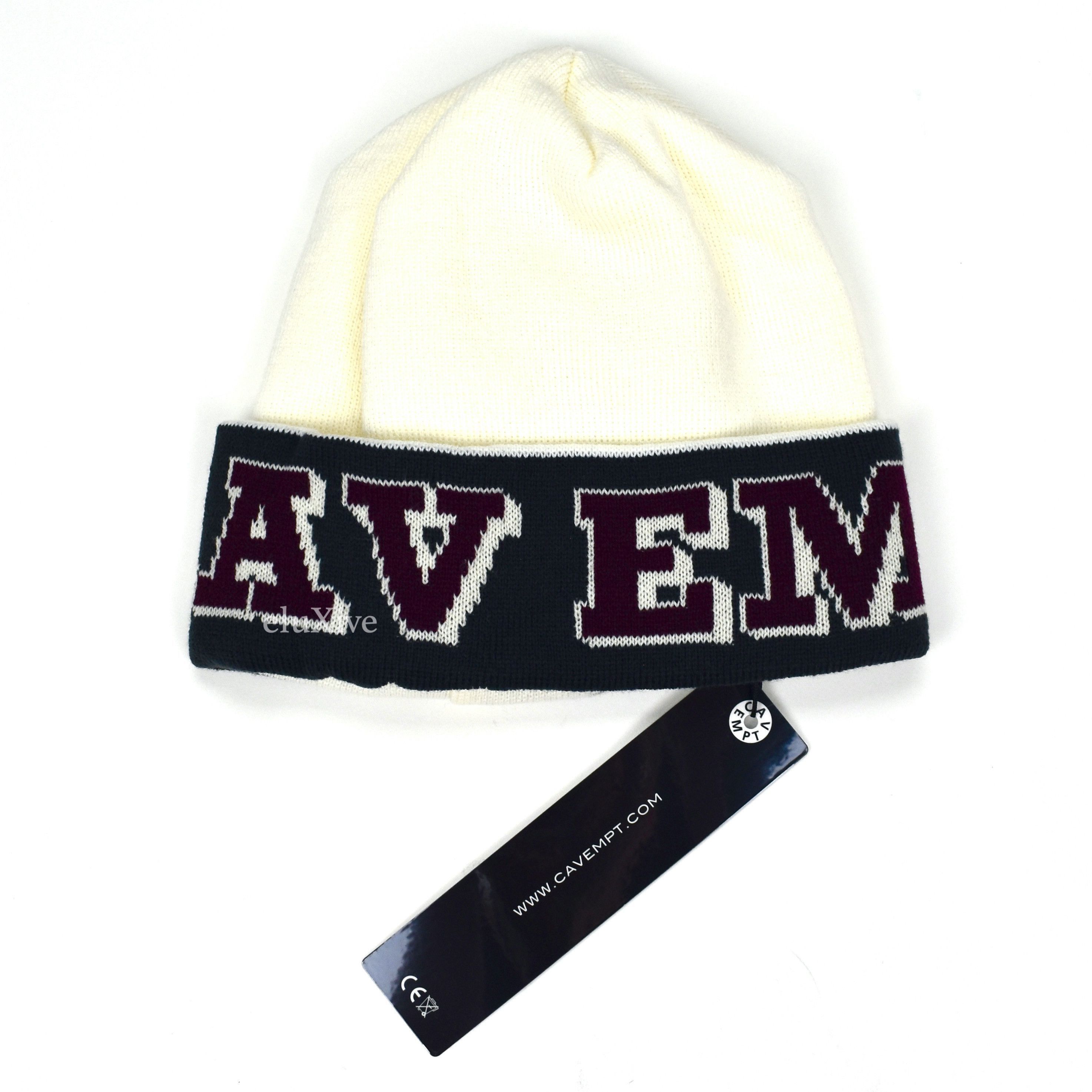 Cav Empt Cav Empt Cream Logo Knit Beanie DS Size ONE SIZE - 1 Preview