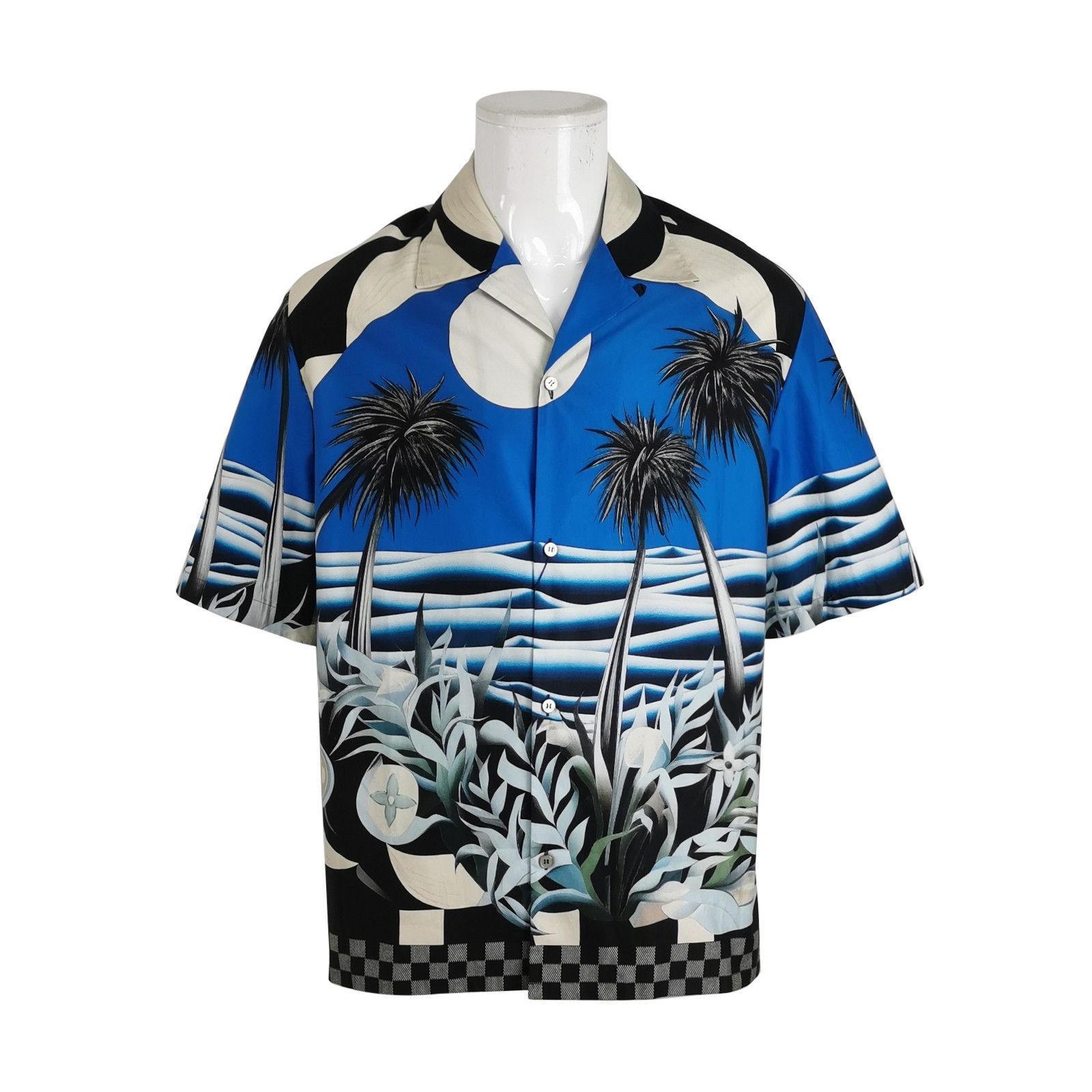 Louis Vuitton Louis Vuitton XL Palm Print Short-Sleeve Shirt Size US XL / EU 56 / 4 - 1 Thumbnail