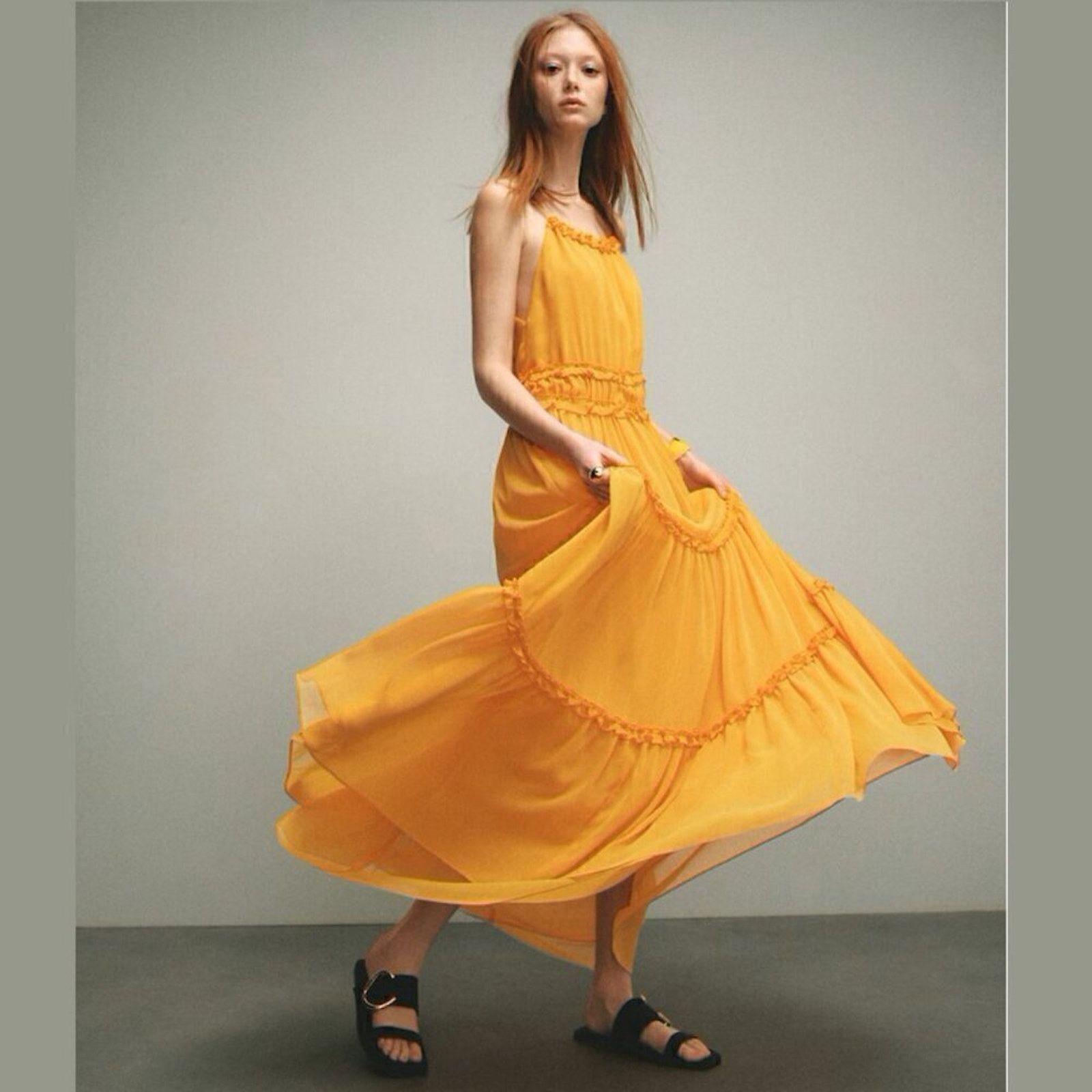 Mango MANGO Yellow Halter Maxi Dress NWT Size 6 Size M / US 6-8 / IT 42-44 - 15 Thumbnail