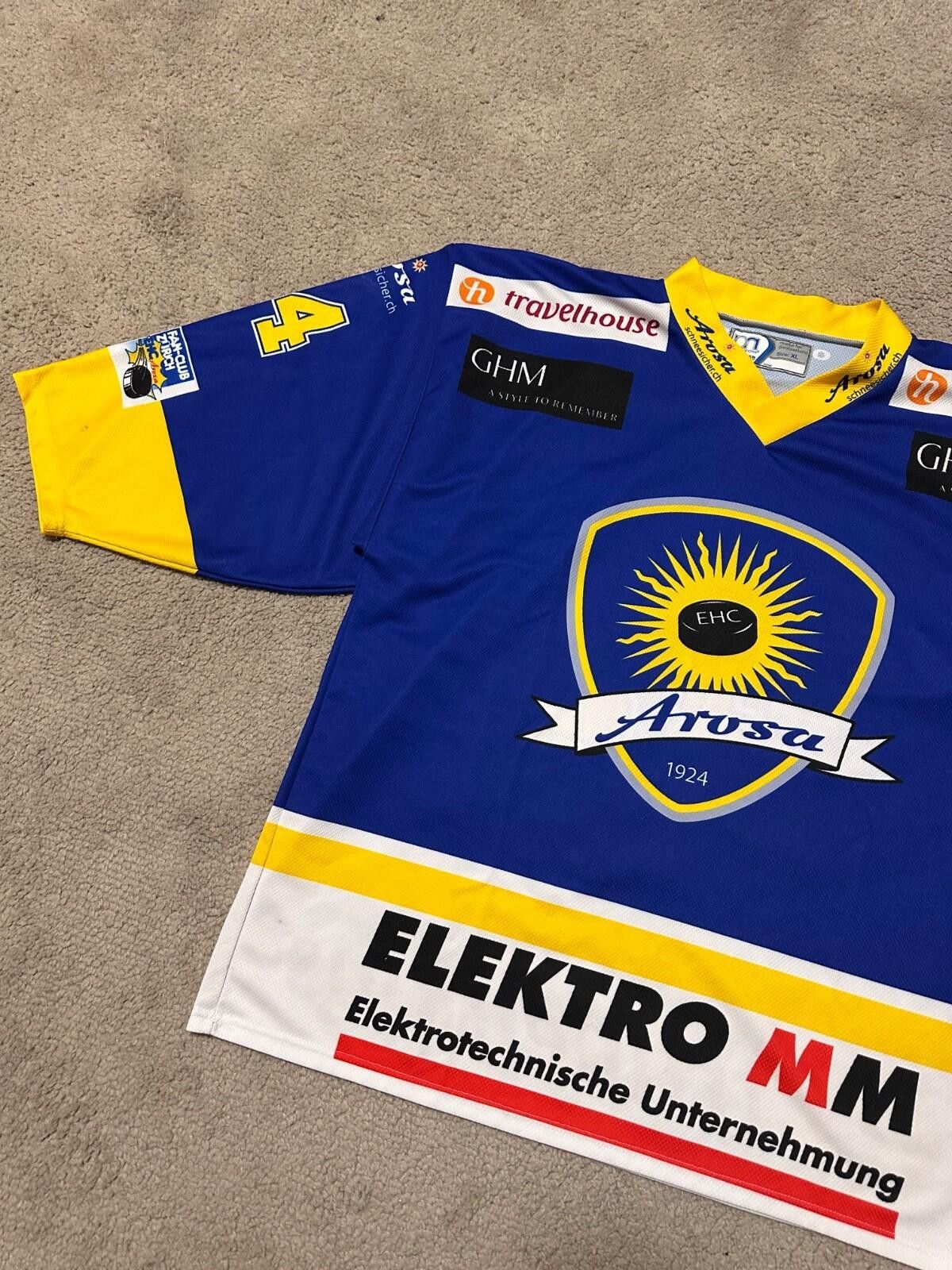 Other EHC AROSA HOCKEY SHIRT JERSEY OCHSNER sz XL #34 Size US XL / EU 56 / 4 - 4 Thumbnail