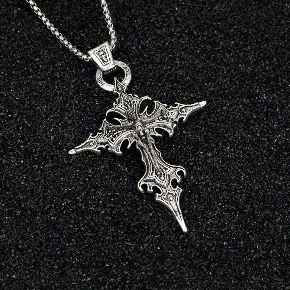 Japanese Brand Gothic Skeleton Cross Necklace Chain Size ONE SIZE - 3 Thumbnail