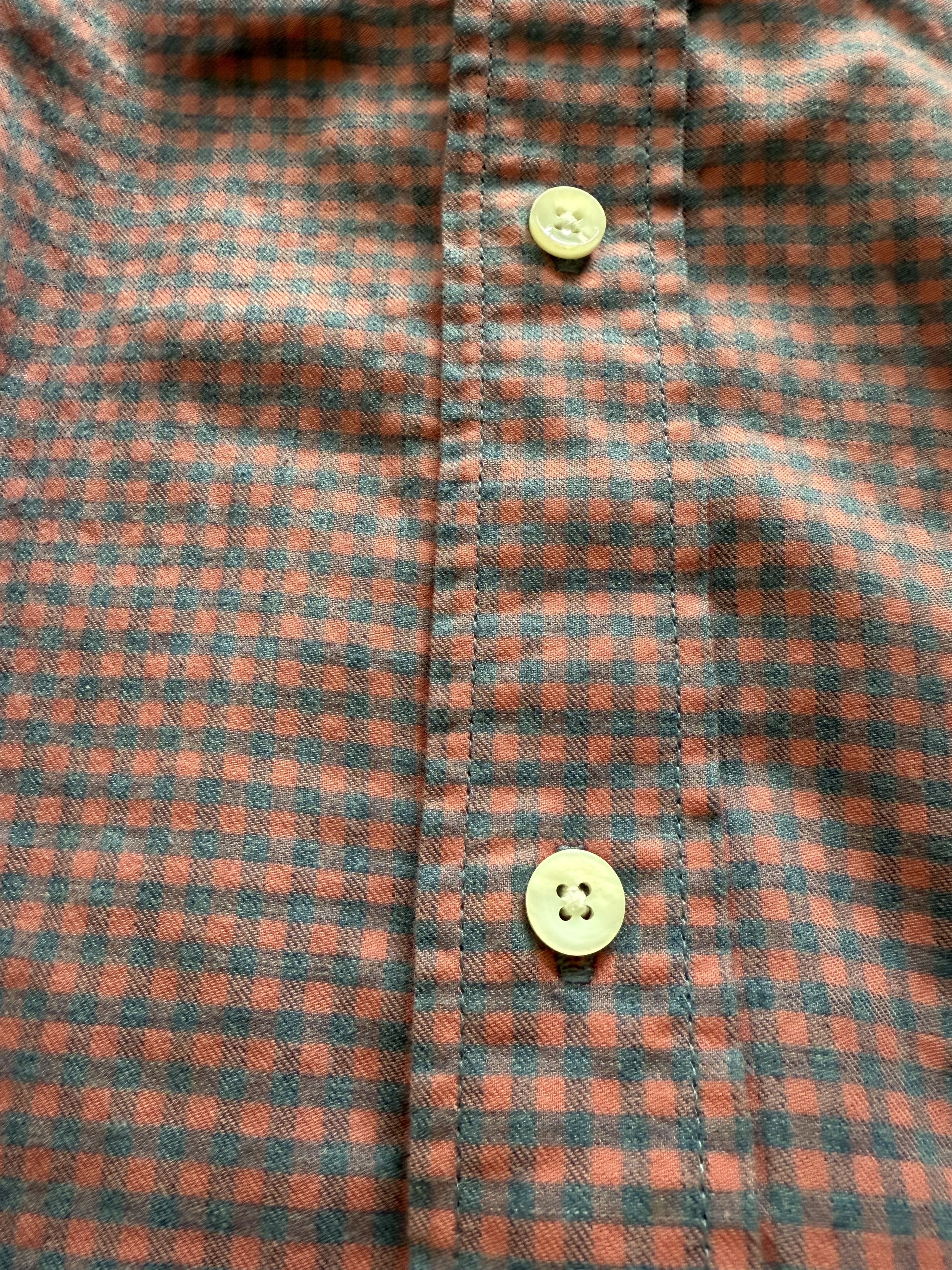Faherty Faherty Dusty Pink & Blue Check Flannel Button Down Size US L / EU 52-54 / 3 - 4 Thumbnail
