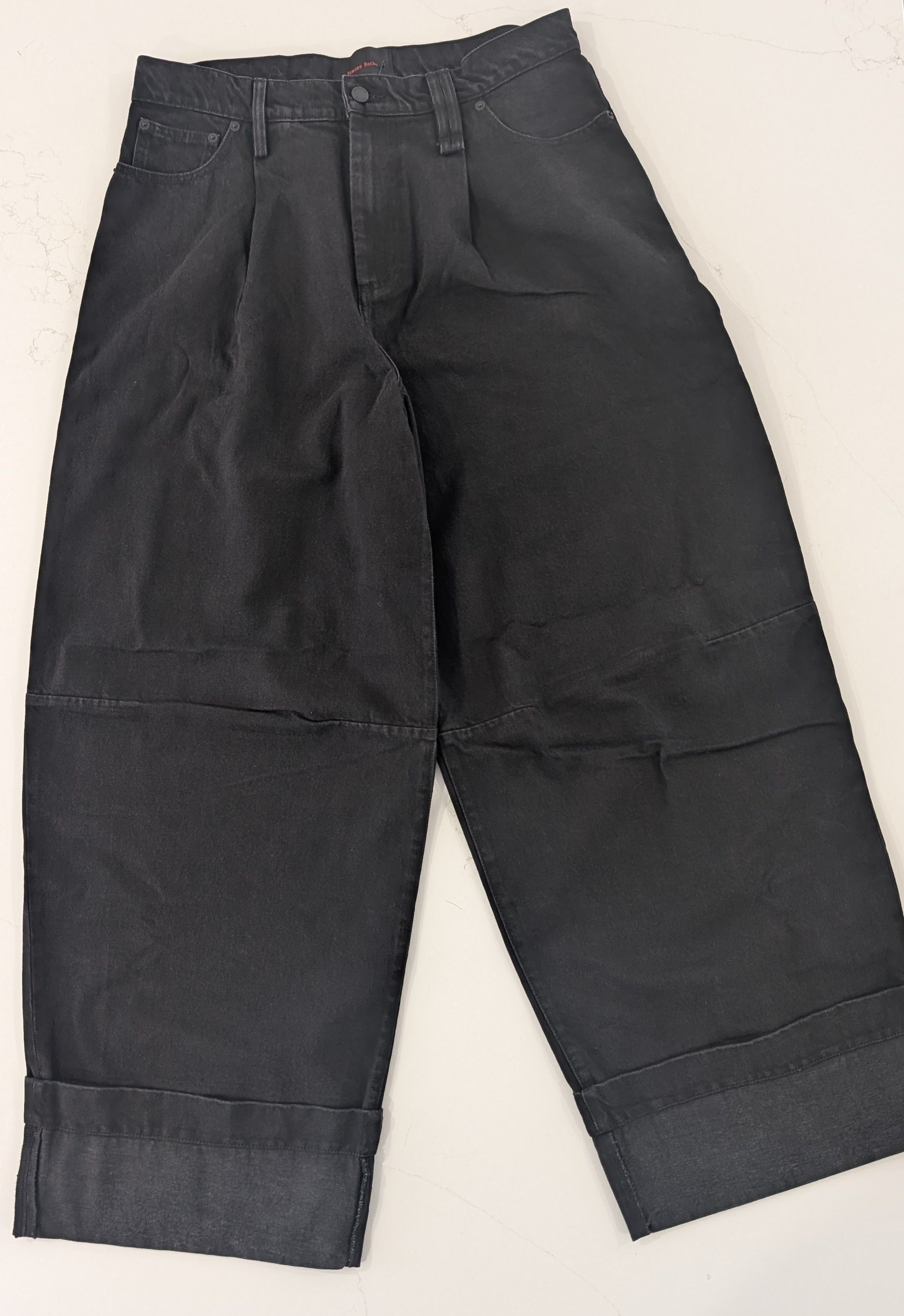 Simone Rocha SIMONE ROCHA Mens Black Wide Leg Puddle Jeans Rhinestone Size US 32 / EU 48 - 4 Thumbnail