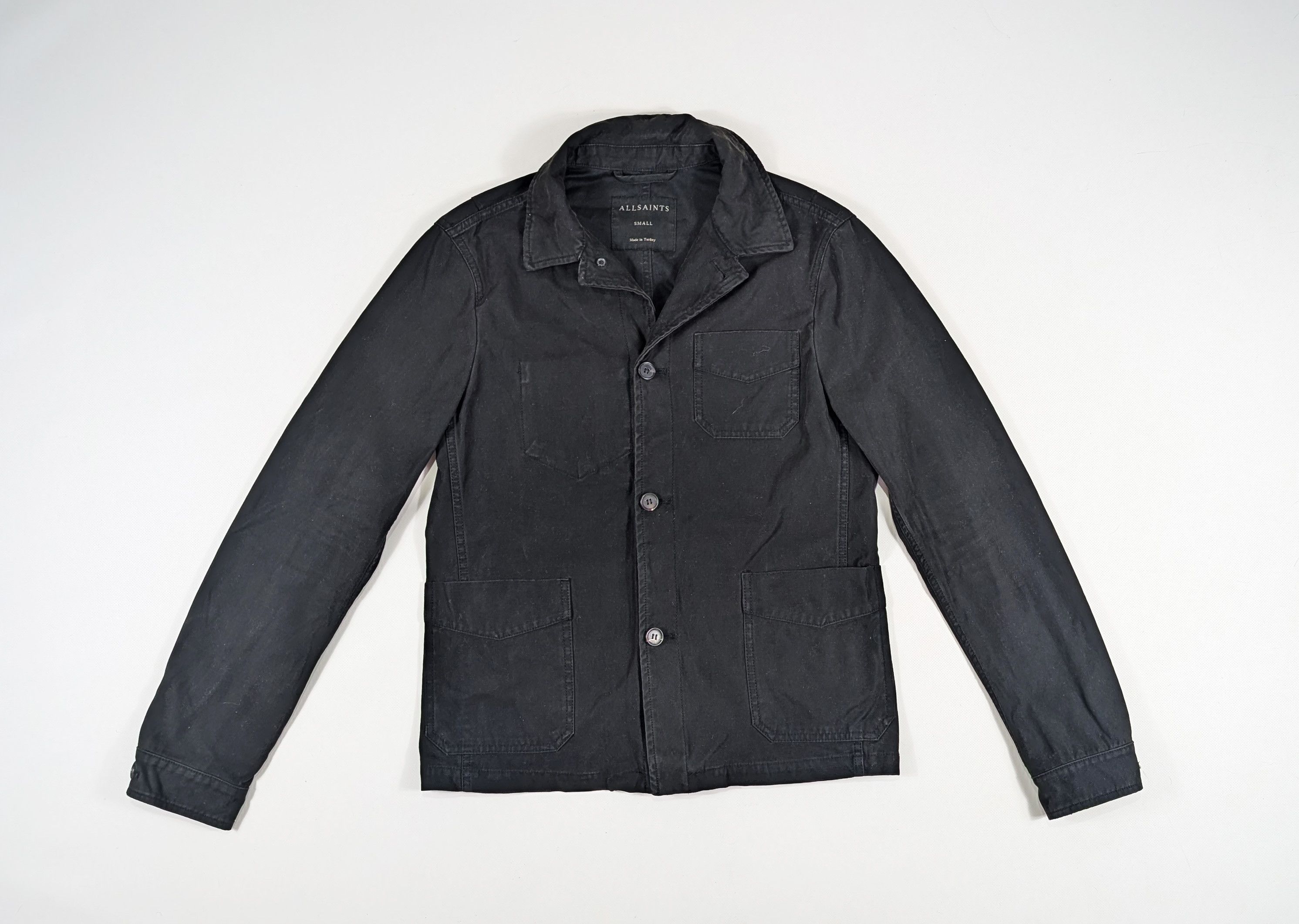 Allsaints AllSaints Convoy Black Cotton Blazer Jacket Size S Size US S / EU 44-46 / 1 - 1 Thumbnail