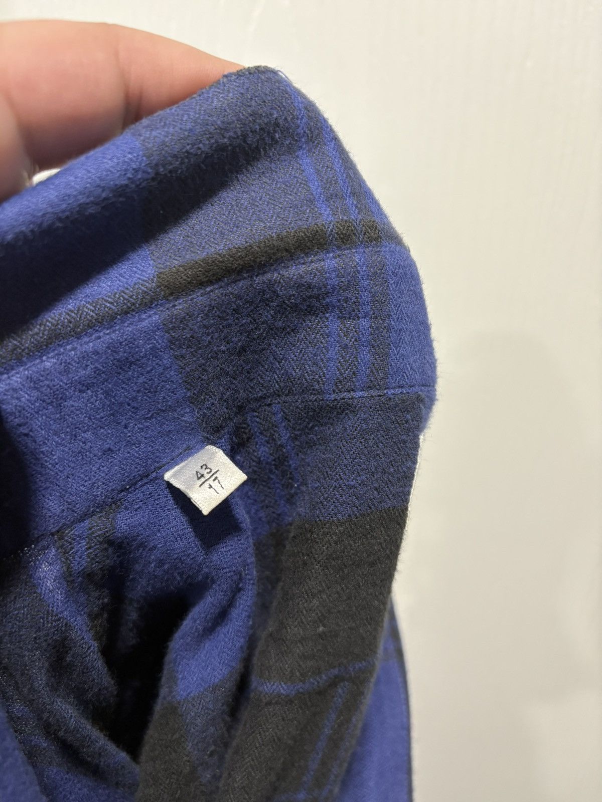 Saint Laurent Paris Saint Laurent Paris Blue Plaid Flannel Size US XL / EU 56 / 4 - 4 Thumbnail