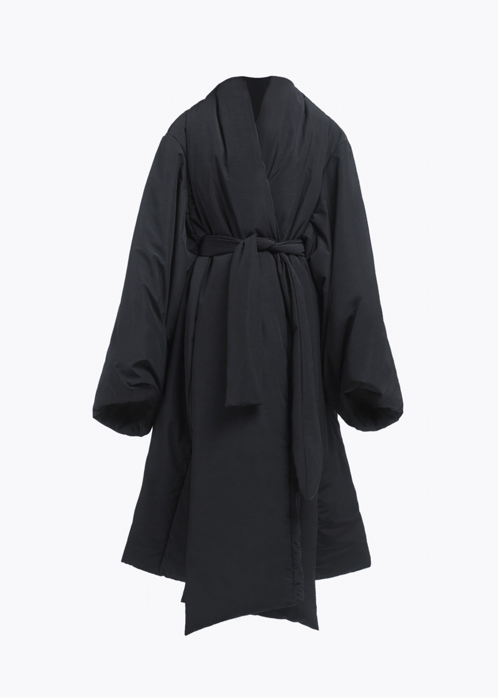 INSULATED JACKET KIMONO OVERSIZE. BLACK