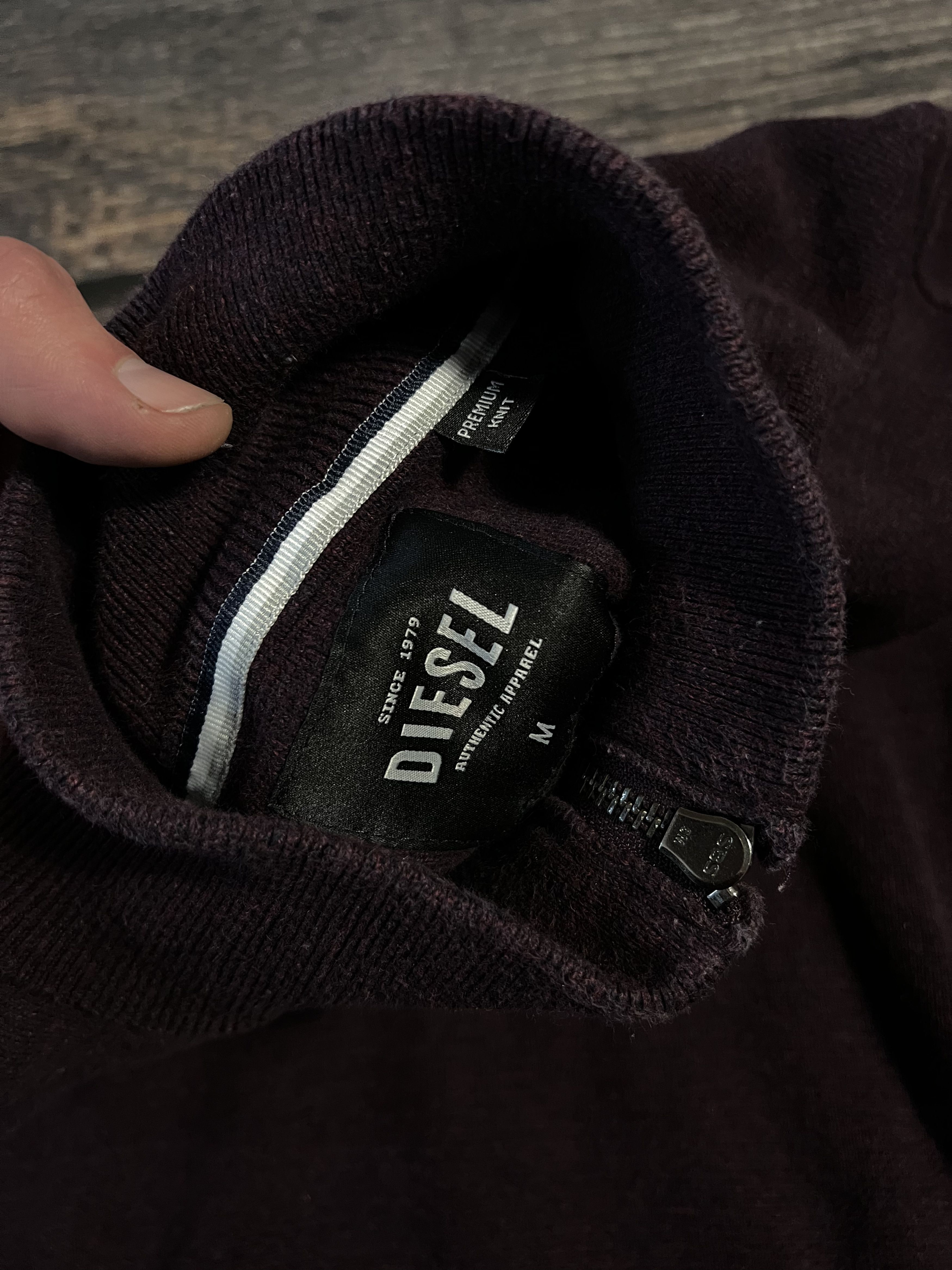 Diesel 1/3 zip Diesel Cherry Sweater Premium Cotton Size US M / EU 48-50 / 2 - 5 Thumbnail