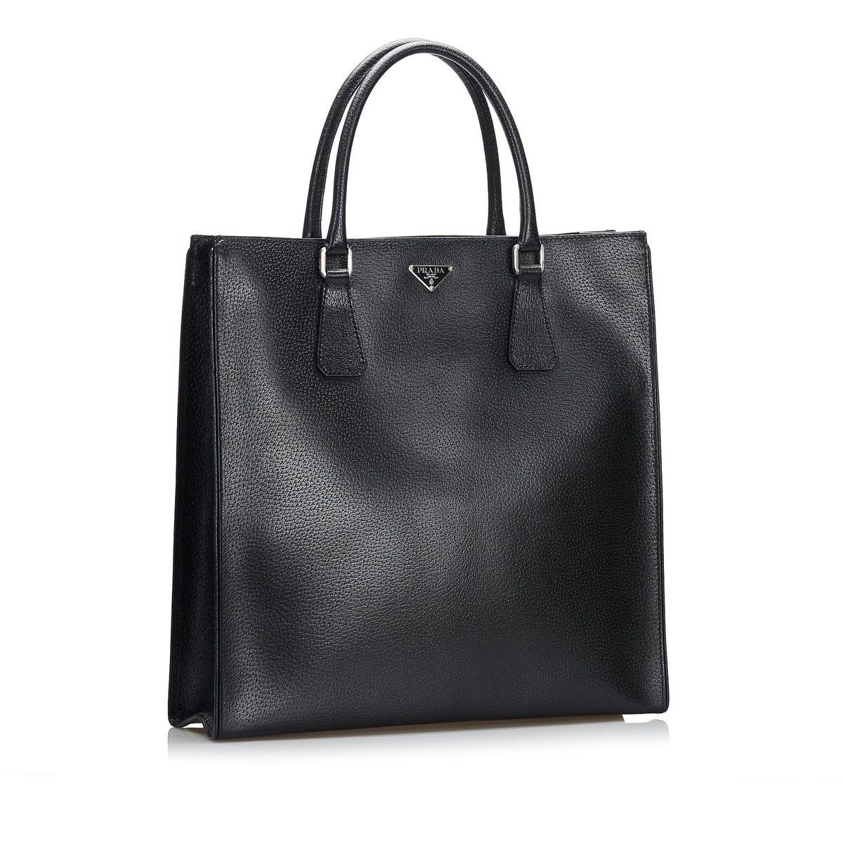 image of Prada Cinghiale Shopping Tote in Black, Men's