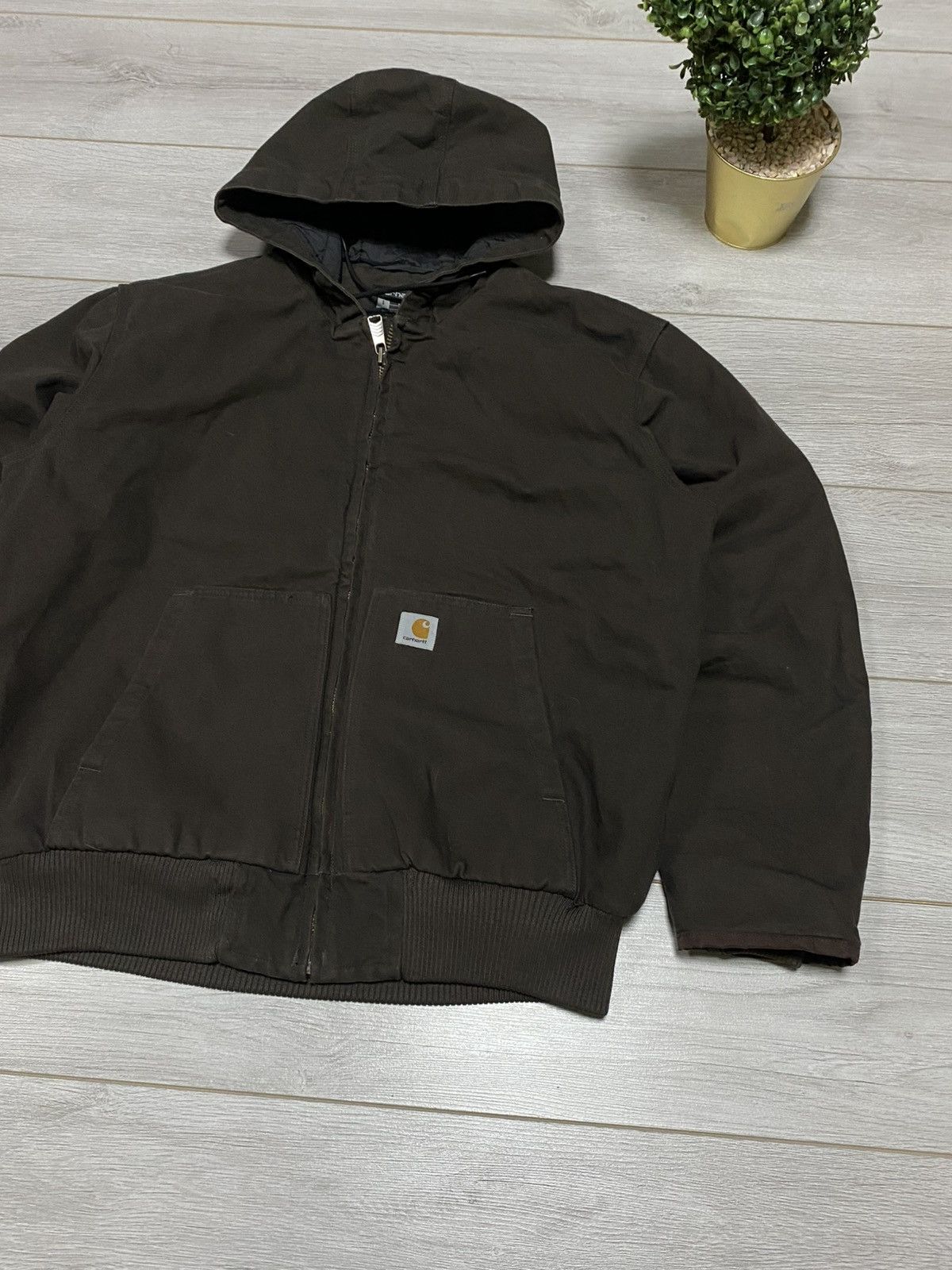 Carhartt Carhartt active jacket canvass zip hooded Size US L / EU 52-54 / 3 - 2 Thumbnail