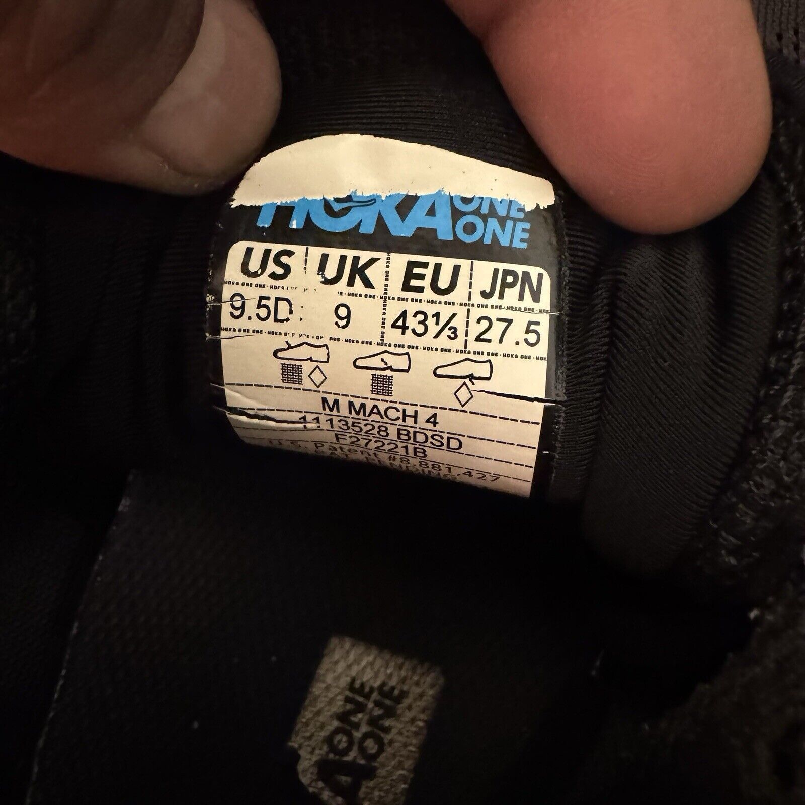 Hoka Size 9.5 - Hoka One One Mach 4 Black Size US 9.5 / EU 42-43 - 7 Thumbnail