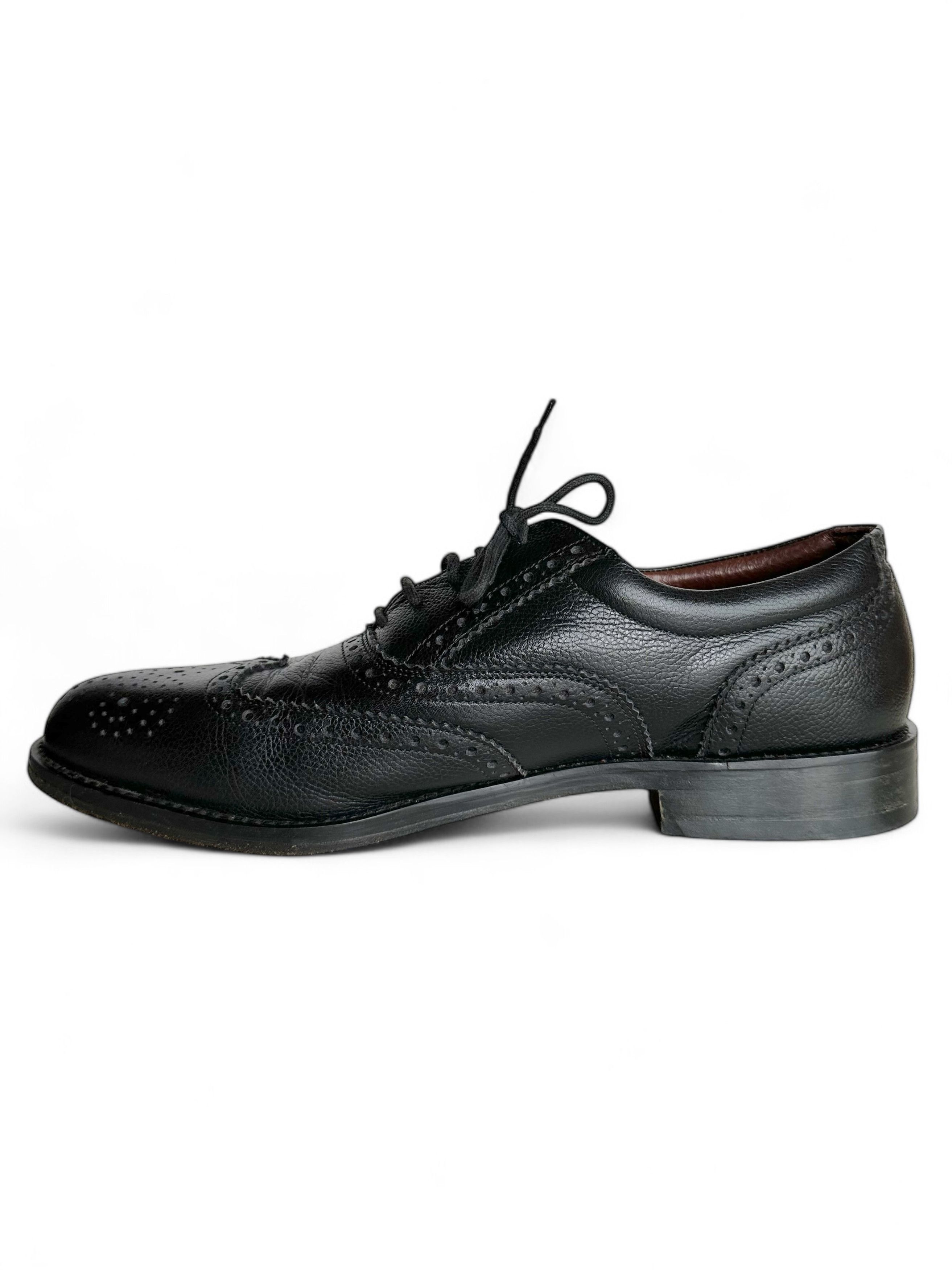 Vintage Vintage Barkelman Black Brogue Shoes Size US 11 / EU 44 - 2 Thumbnail