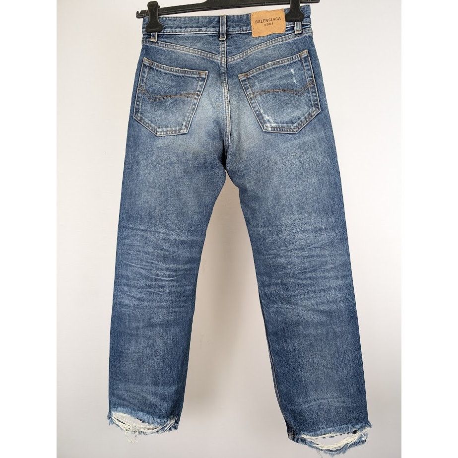 Balenciaga o1rshd1 Denim Jeans in Blue Size US 29 - 13 Thumbnail