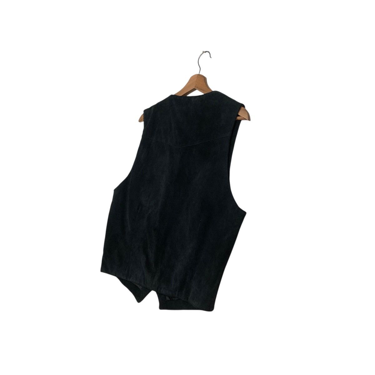 Genuine Leather 📌Vintage Leather Vest Biker Gumuintl Union Made Size US L / EU 52-54 / 3 - 11 Thumbnail