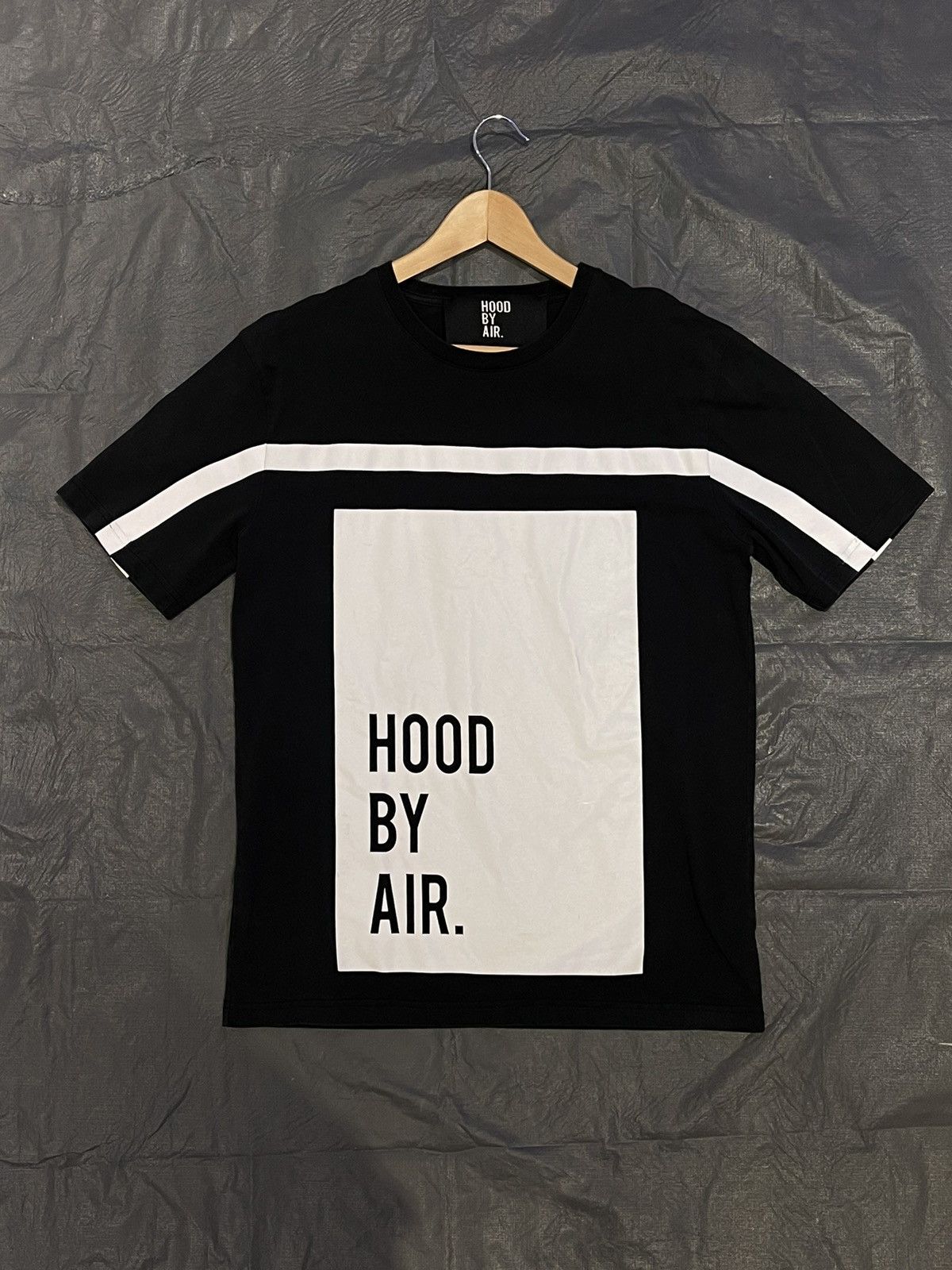 Hood By Air Classic Hoodbyair Tshirt Whiteblack Grailed