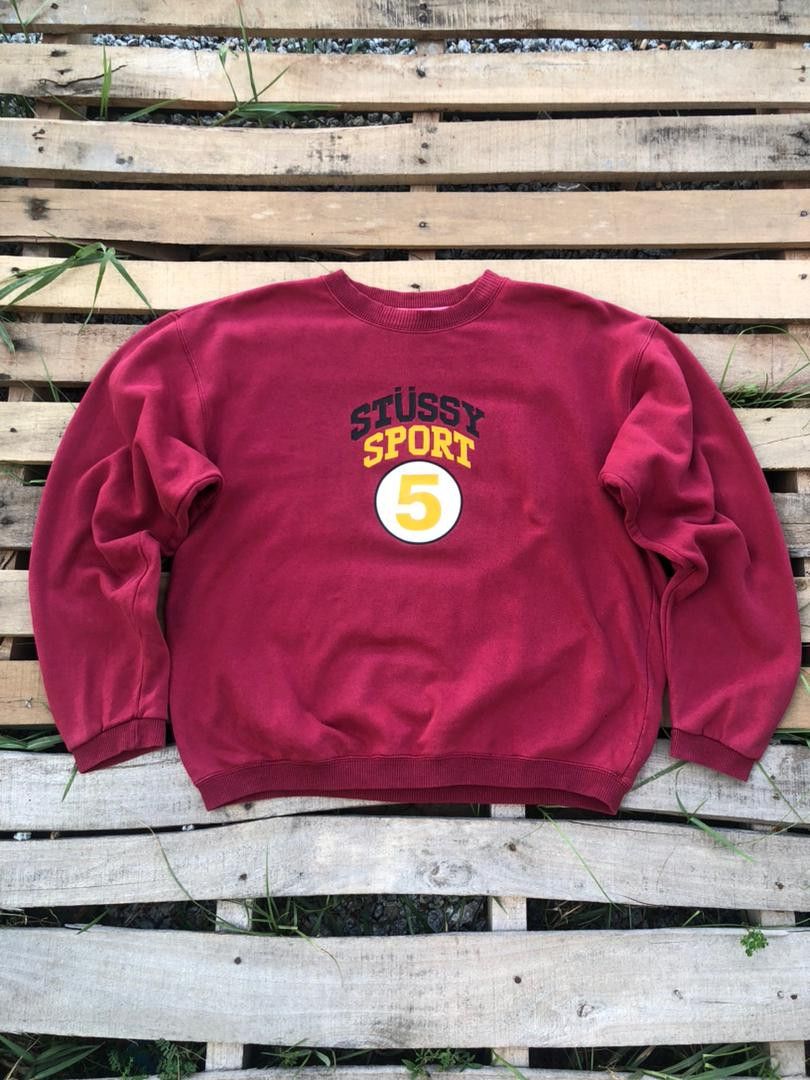Vintage 1990s Vintage Stussy Sport 5 Sweatshirt Size US M / EU 48-50 / 2 - 1 Thumbnail