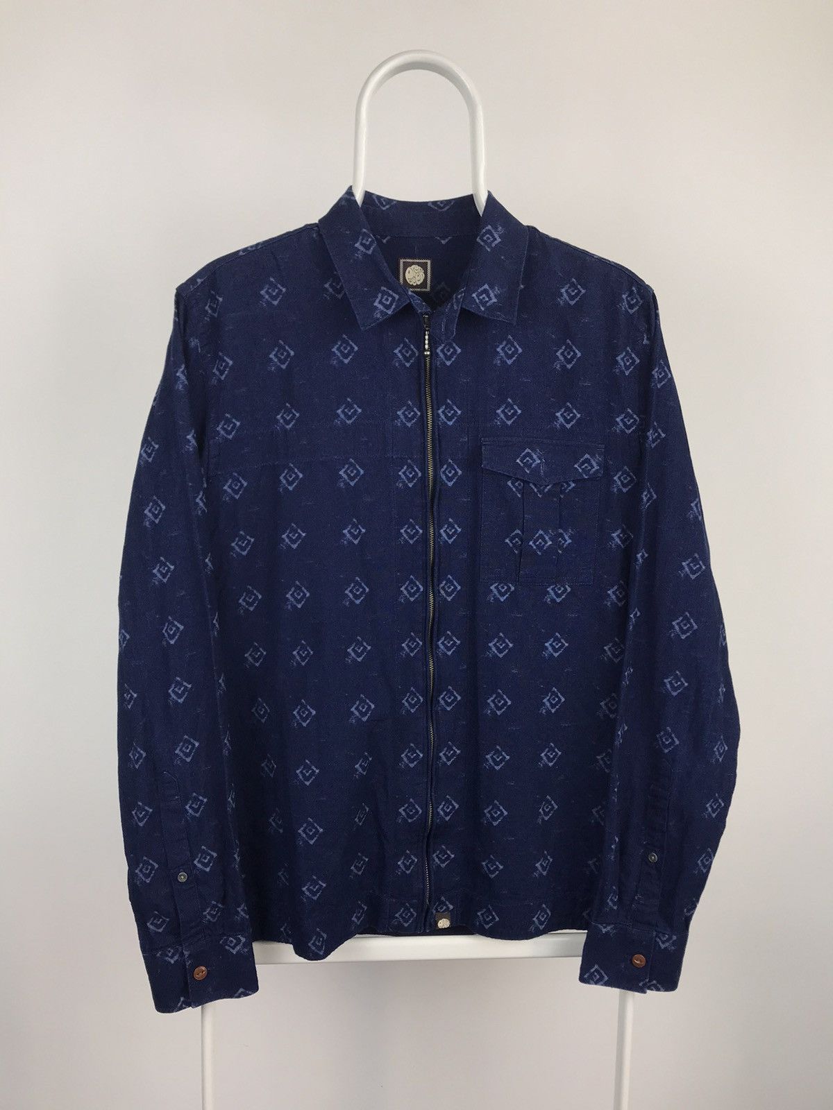 Pretty Green × Vintage Pretty Green Zip Monogram Shirt Size US M / EU 48-50 / 2 - 1 Thumbnail