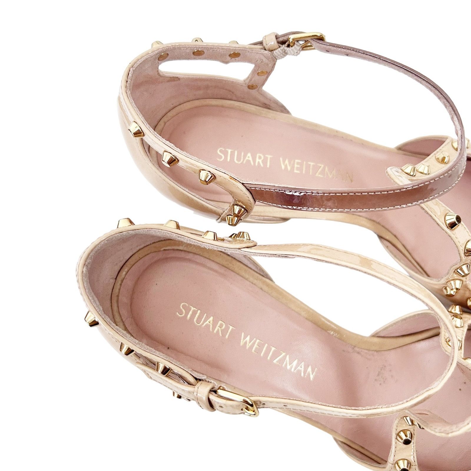 Stuart Weitzman Stuart Wetizman Meteor Patent Leather Studded Pumps Sz 10.5 Size US 10.5 / IT 40.5 - 2 Thumbnail