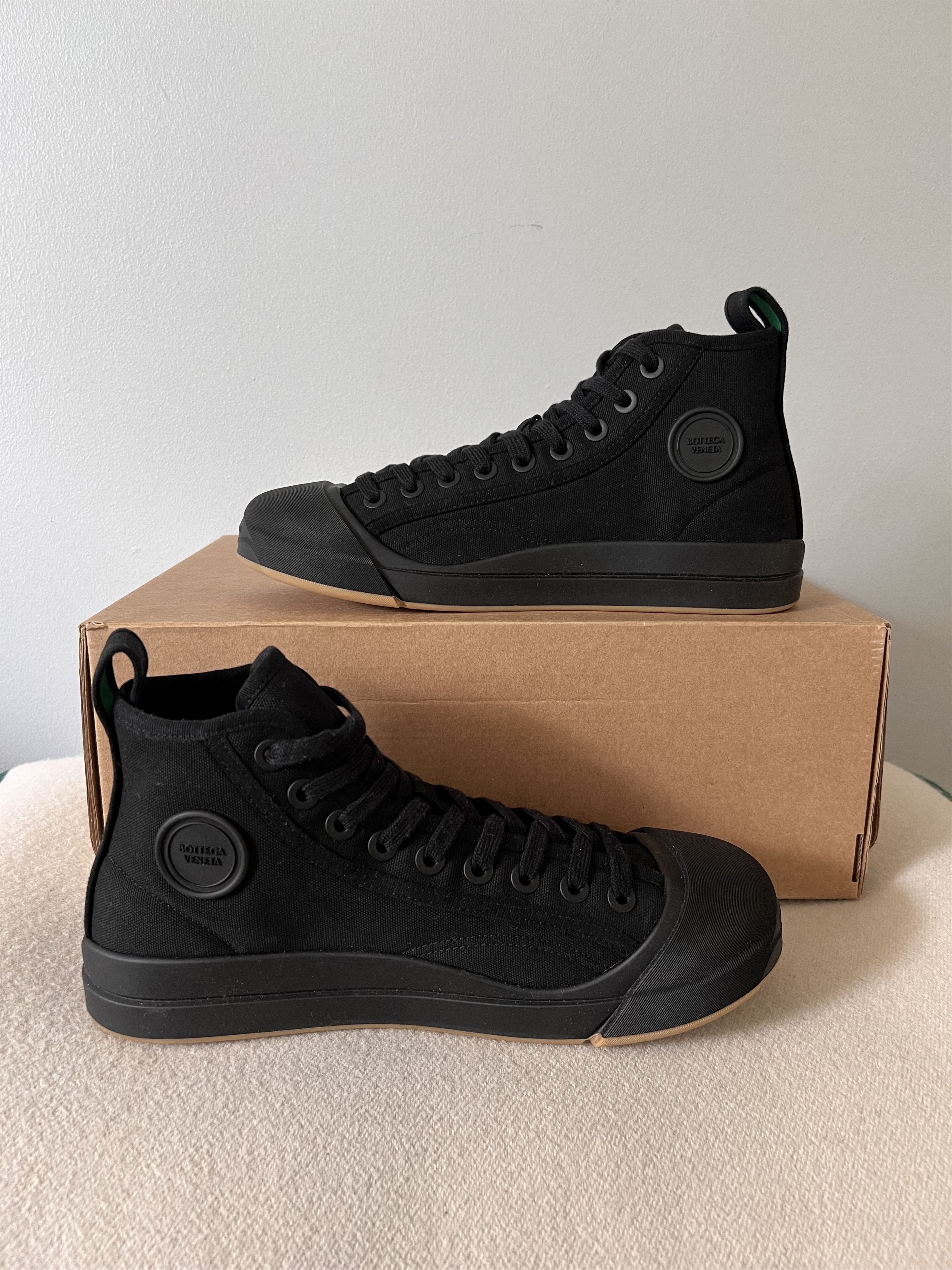 Bottega Veneta Bottega Veneta Canvas Vulcan Sneakers in Black Size US 8.5 / EU 41-42 - 3 Thumbnail