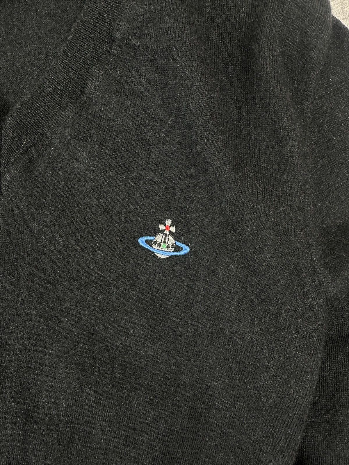 Vivienne Westwood Vivienne Westwood Small Logo V-Neck Luxury Sweater Size US L / EU 52-54 / 3 - 5 Thumbnail
