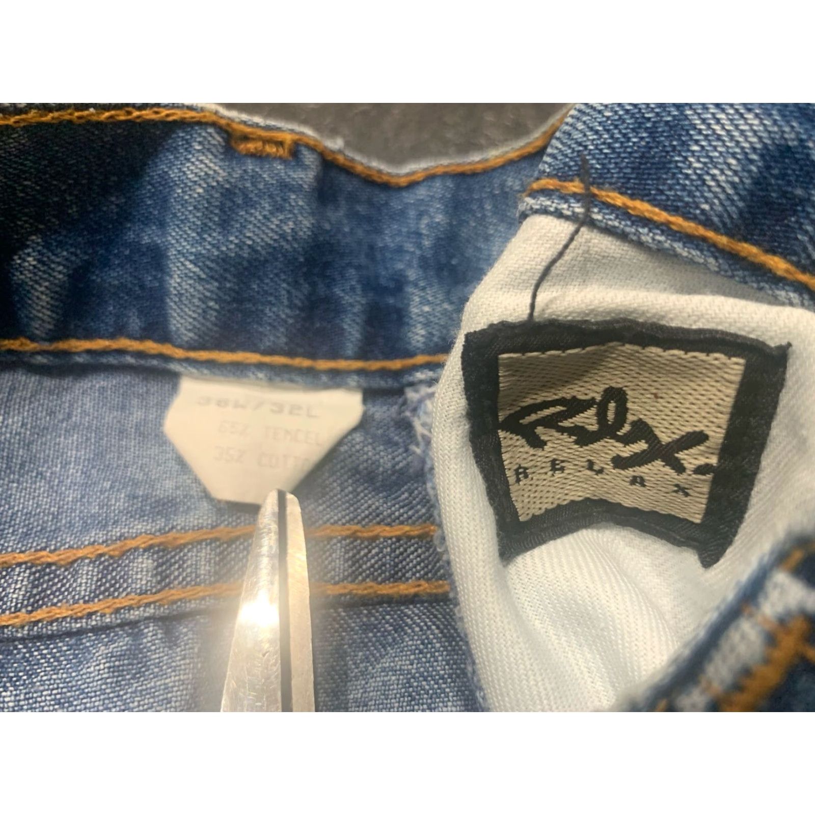 Vintage VTG RLX House of Walsh Relax 5 Pocket Jeans Denim Pants Regular Men 36x32 Blue Cotton Tencel Twill 32 Inseam Mens Size US 36 / EU 52 - 3 Thumbnail