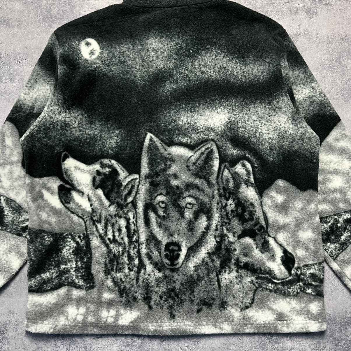 Vintage Vintage Wolf Fleece Light Jacket Sherpa Windbreakers Animal Size US M / EU 48-50 / 2 - 8 Thumbnail