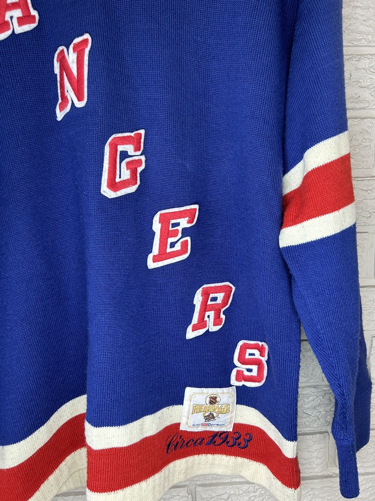 Ccm Vintage 90s CCM Heritage New York Rangers Wool Jersey Size US M / EU 48-50 / 2 - 4 Thumbnail