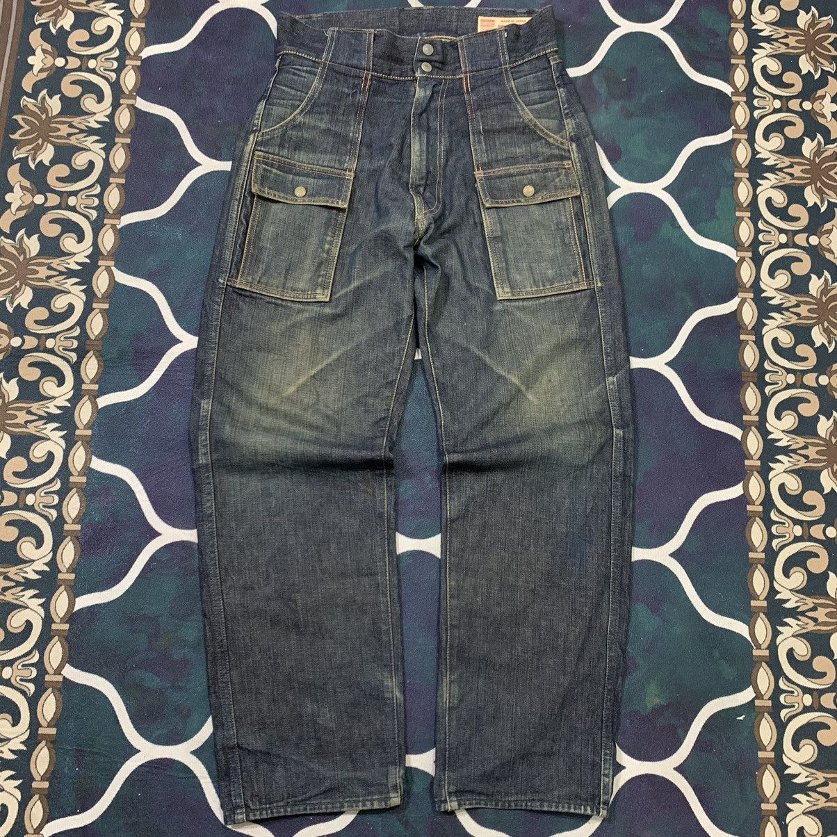 Evisu Vintage Fading Evisu Bush Pants Jeans White Paint Seagull Size US 30 / EU 46 - 22 Thumbnail