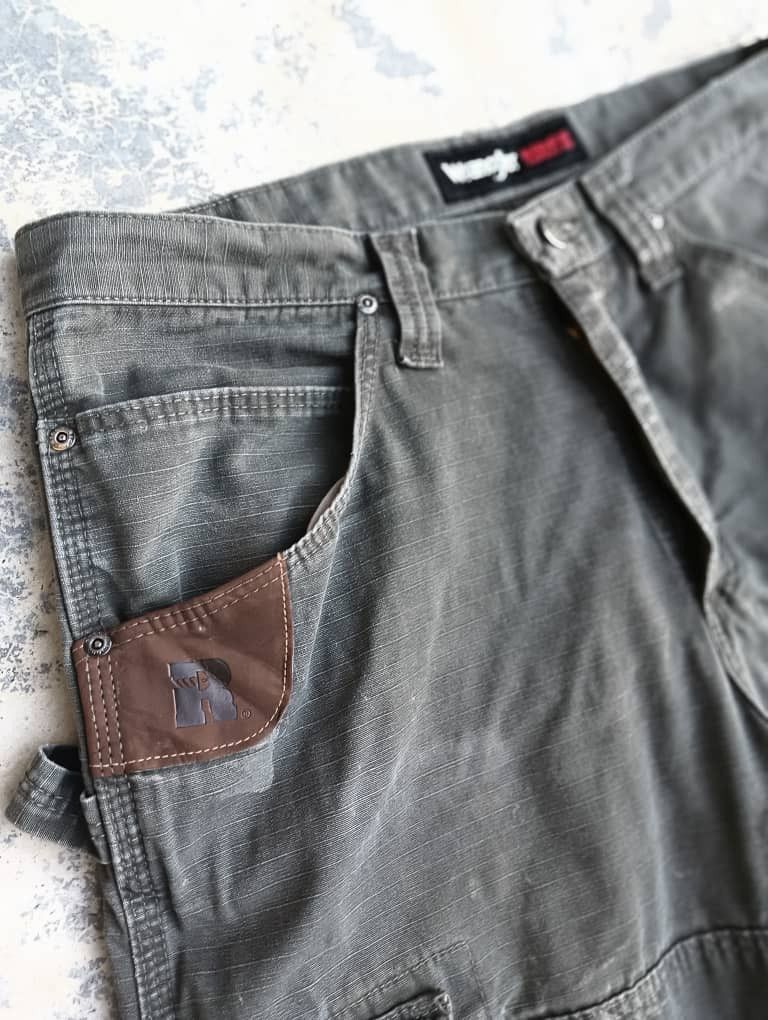 Vintage × Wrangler Wrangler Riggs work wear double knee paint splatter pants Size US 33 - 10 Thumbnail