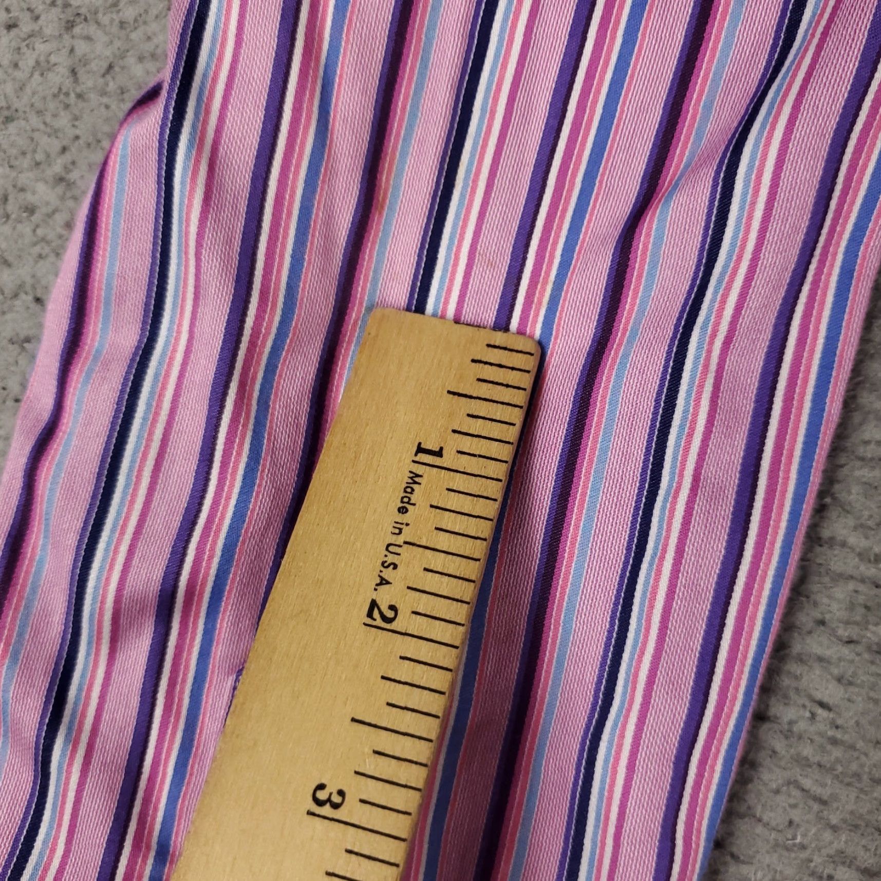 BUGATCHI Bugatchi Uomo Shirt Mens Large Pink Striped Button-Up Long Sleeve Cotton Classic Modern Mens Size US L / EU 52-54 / 3 - 4 Thumbnail